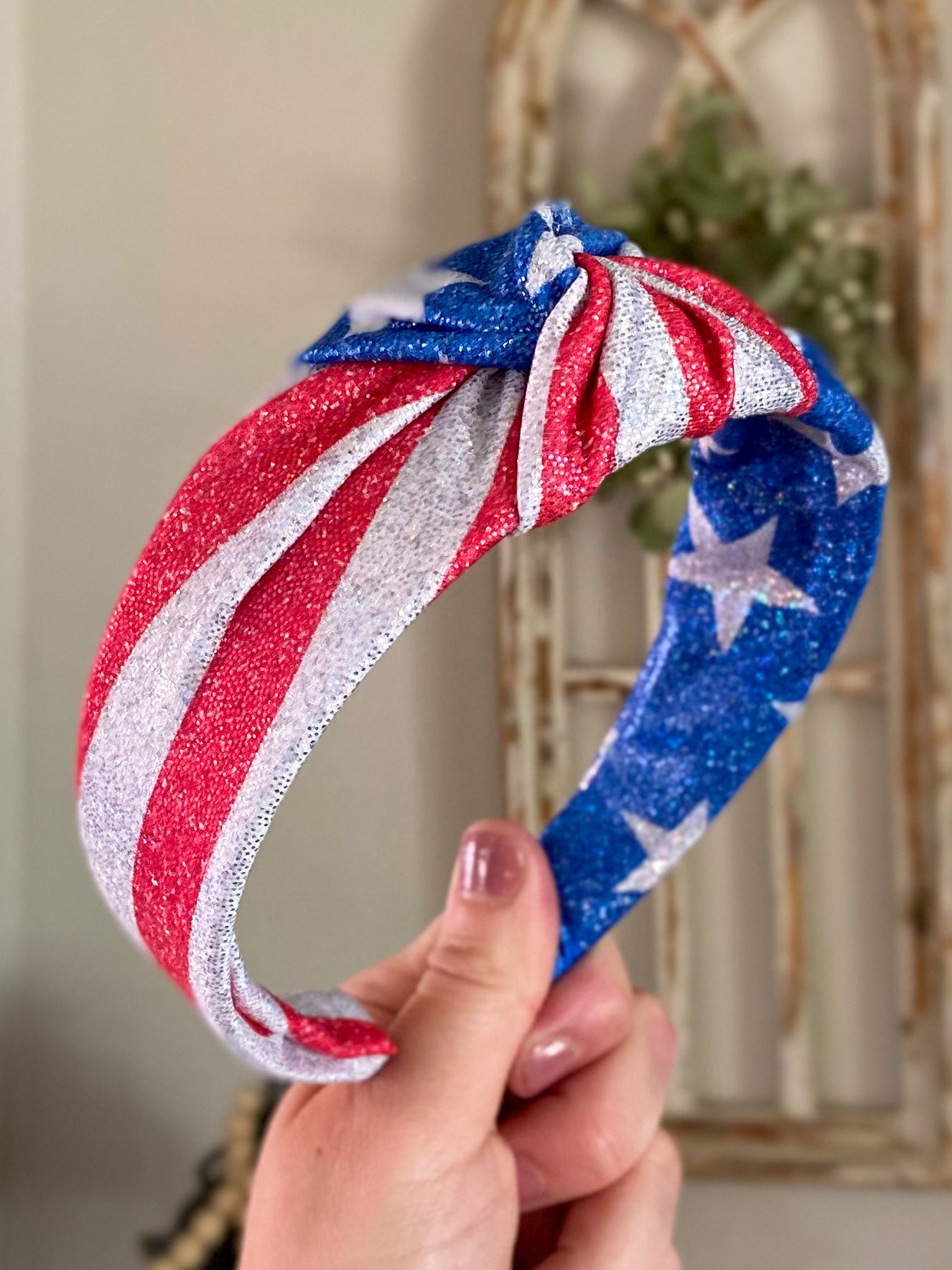 Holographic Stars and Stripes Knotted Headband