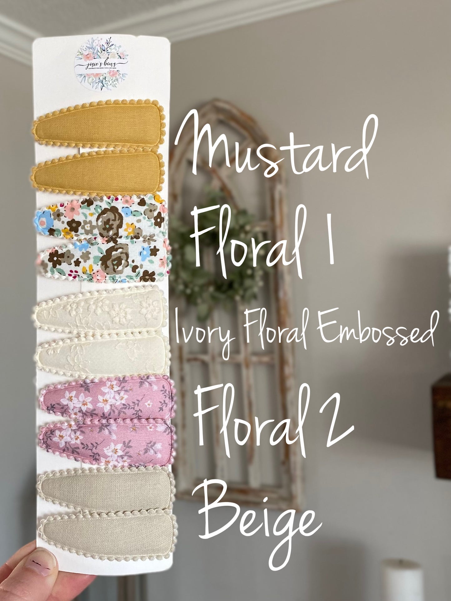 Spring Fabric Snap Clip Set