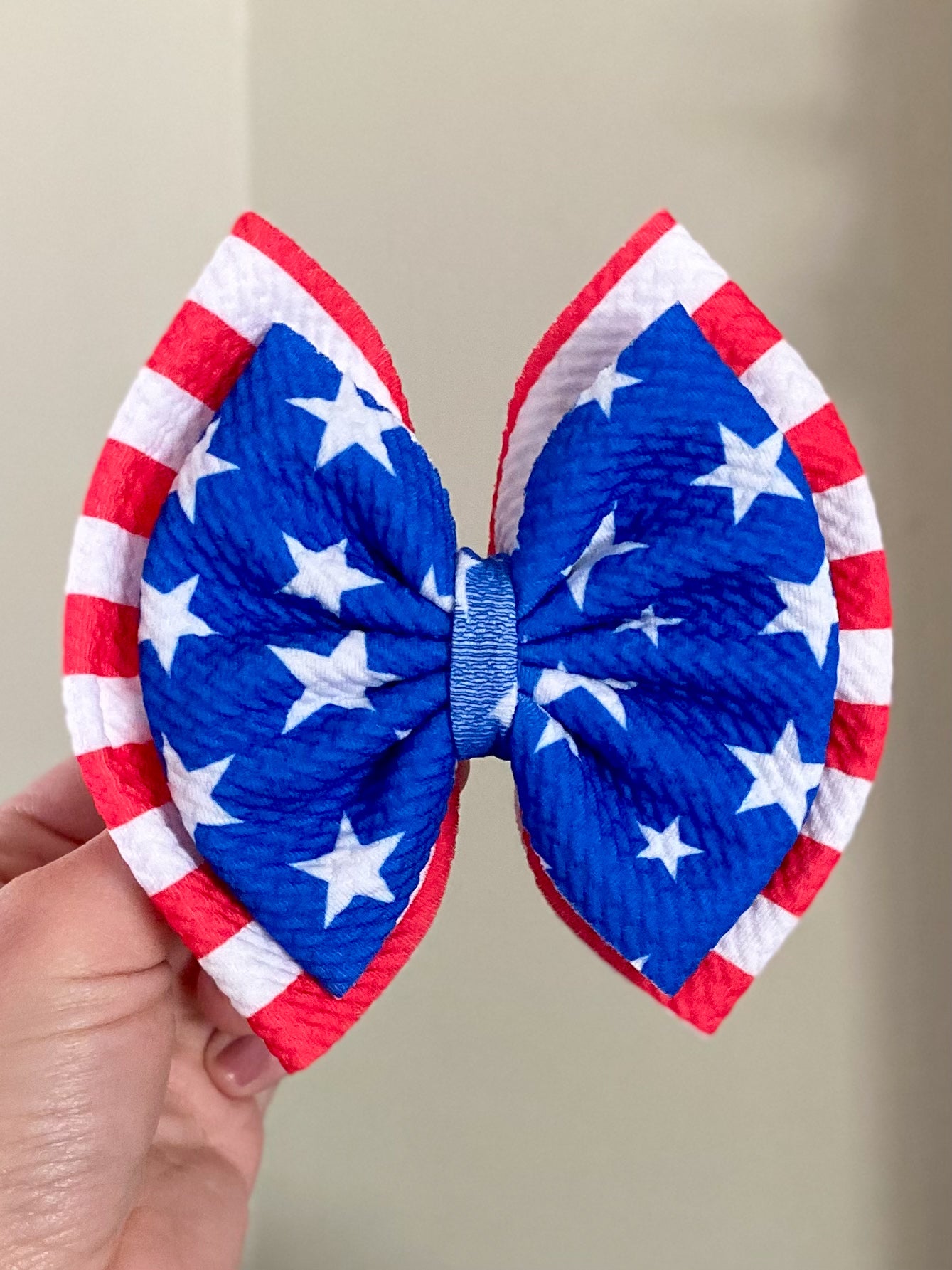 Stars and Stripes Double Stack Bow