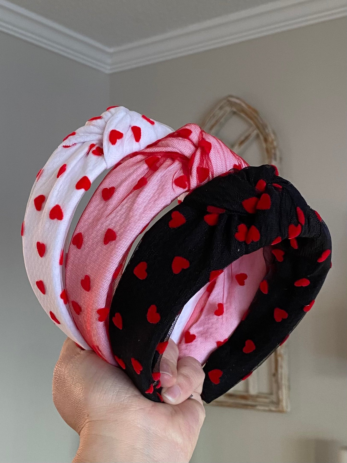 Heart Mesh Knotted Headband