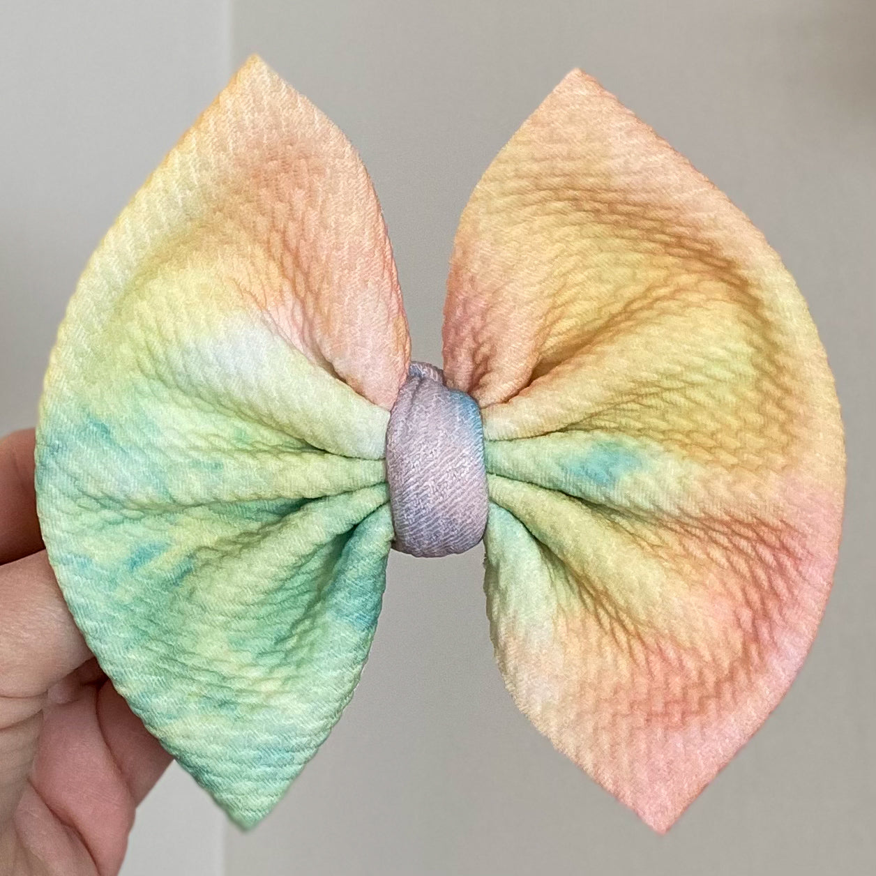 Rainbow Tie Dye Bow