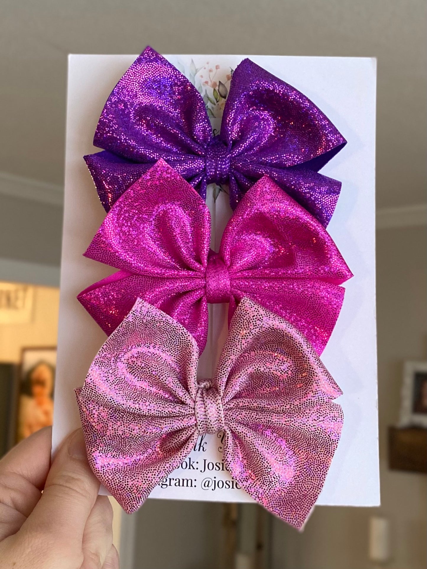 Valentine’s Holographic Pinwheel Bows