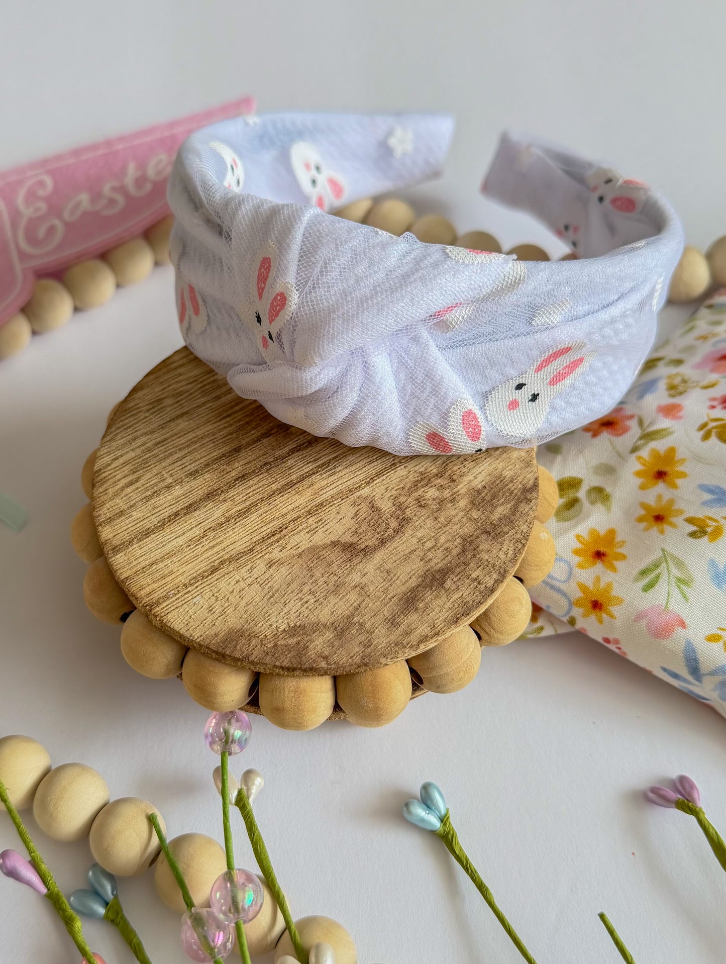 Bunny Mesh Knotted Headband