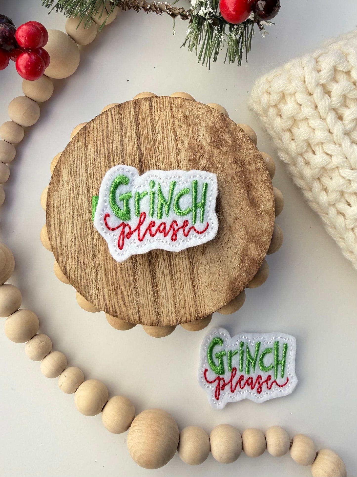 Grinch Please Clip/Bow