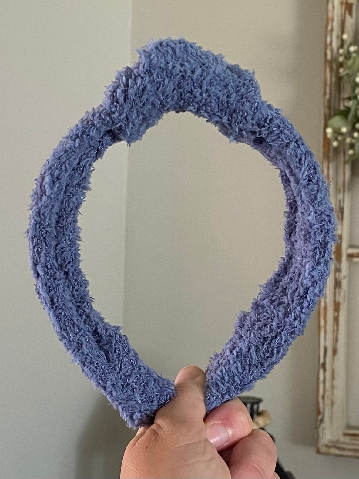Steel Blue Cozy Sherpa Knotted Headband