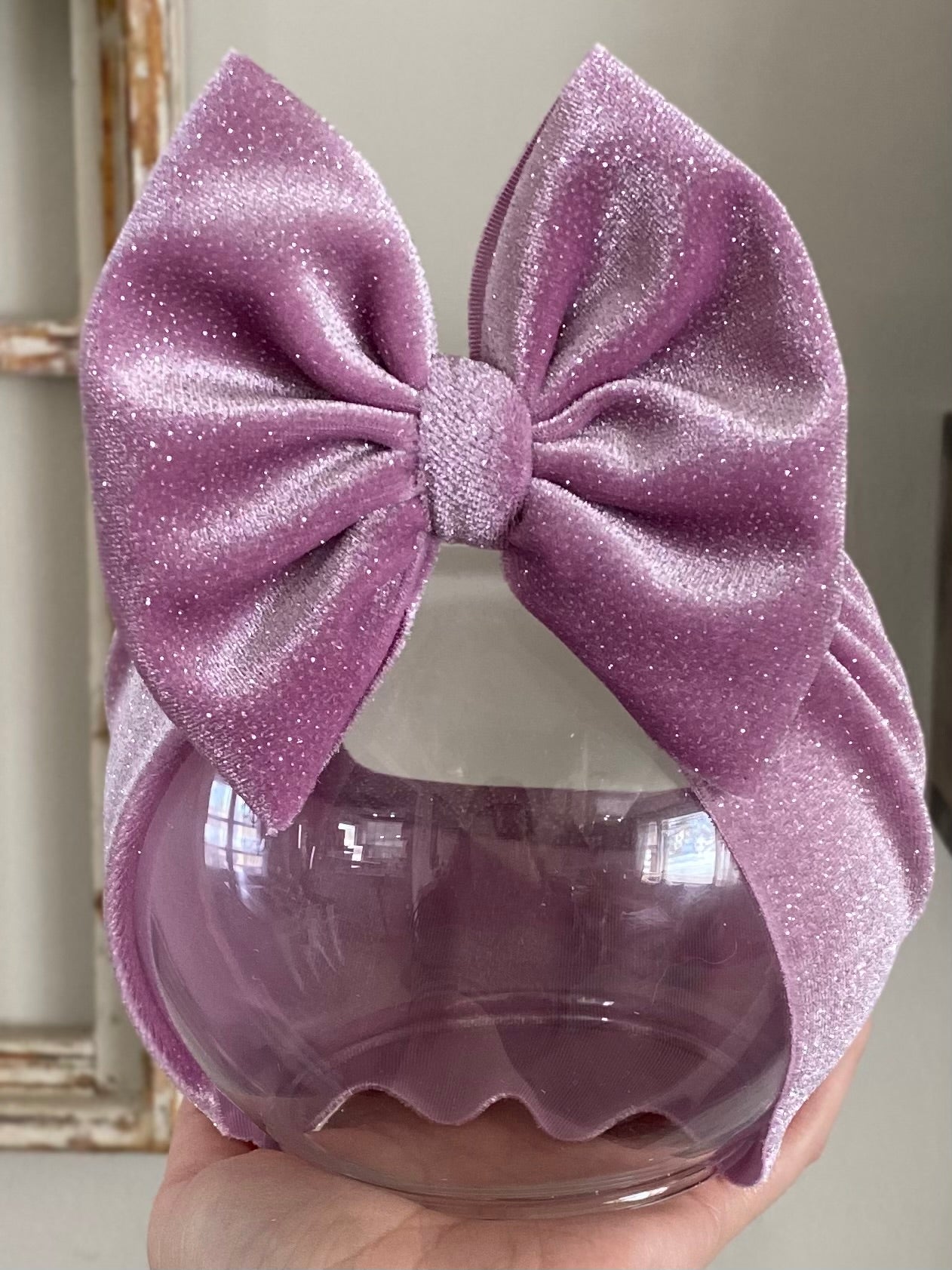 Purple Glitter Velvet Wrap