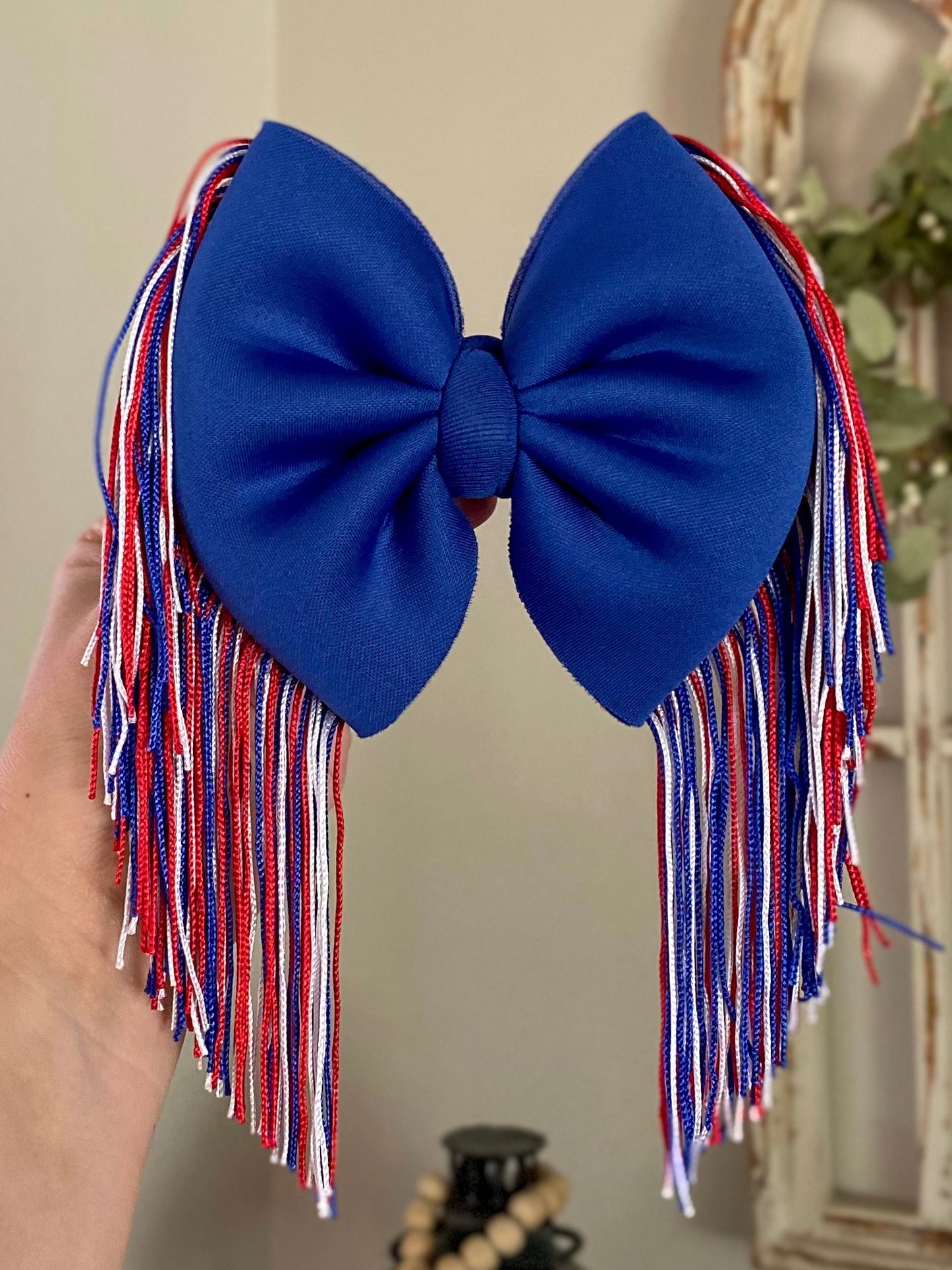 Patriotic Fringe Bow