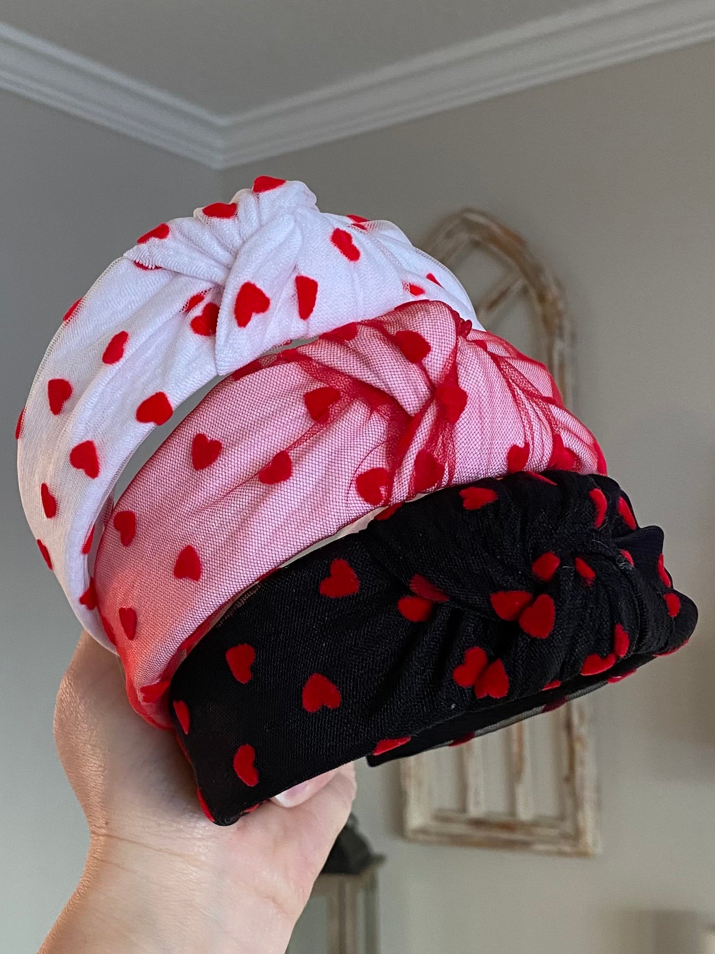 Heart Mesh Knotted Headband