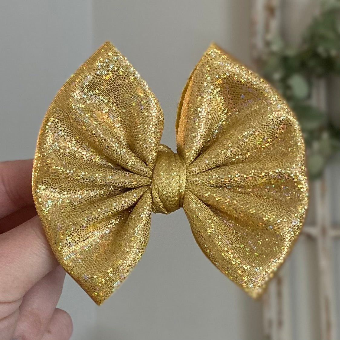 Holographic Original/Medium Bows (rainbow, light gold, emerald)