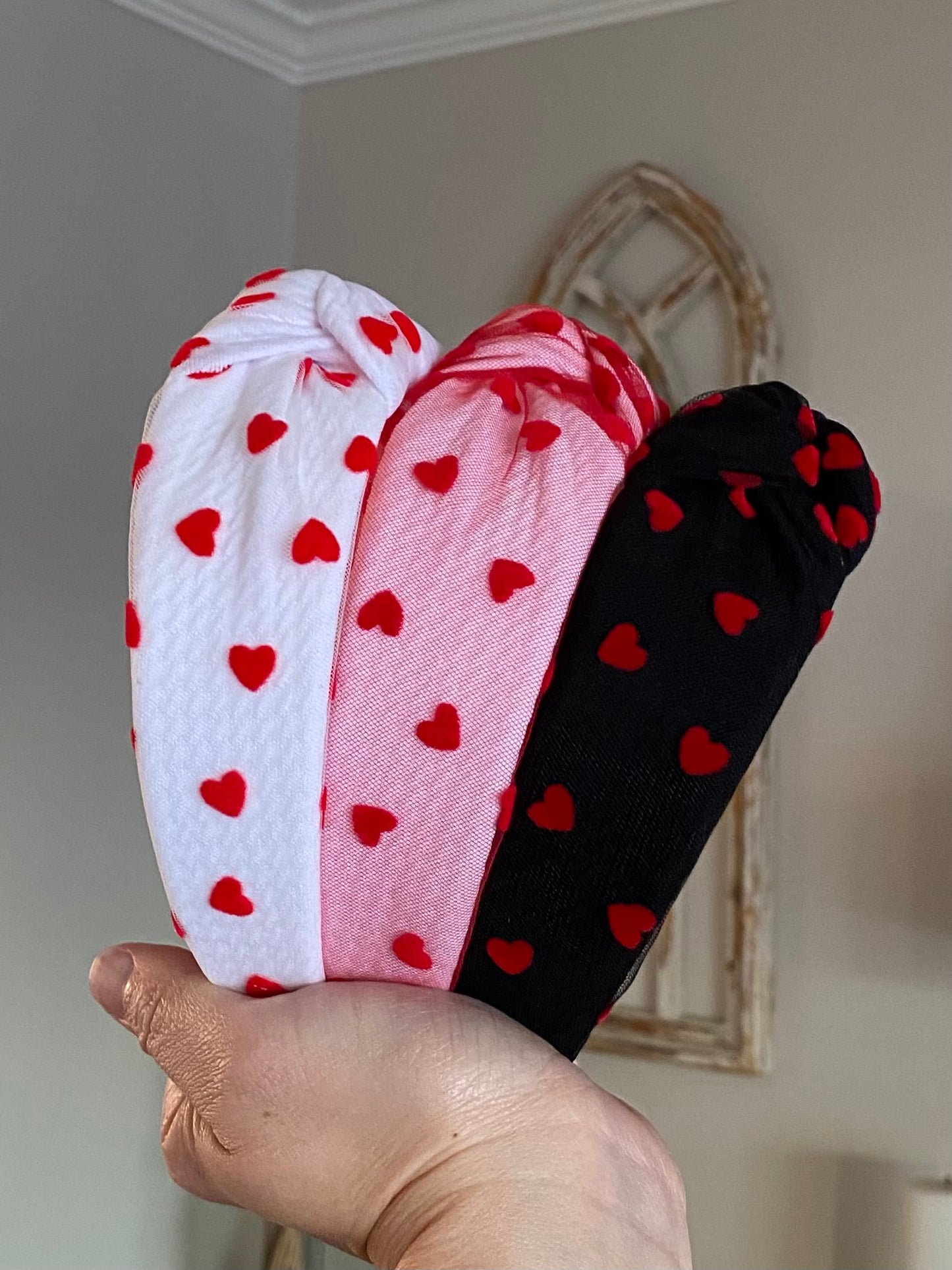 Heart Mesh Knotted Headband