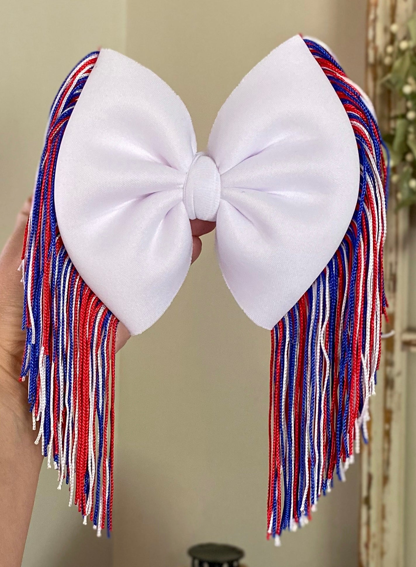 Patriotic Fringe Bow