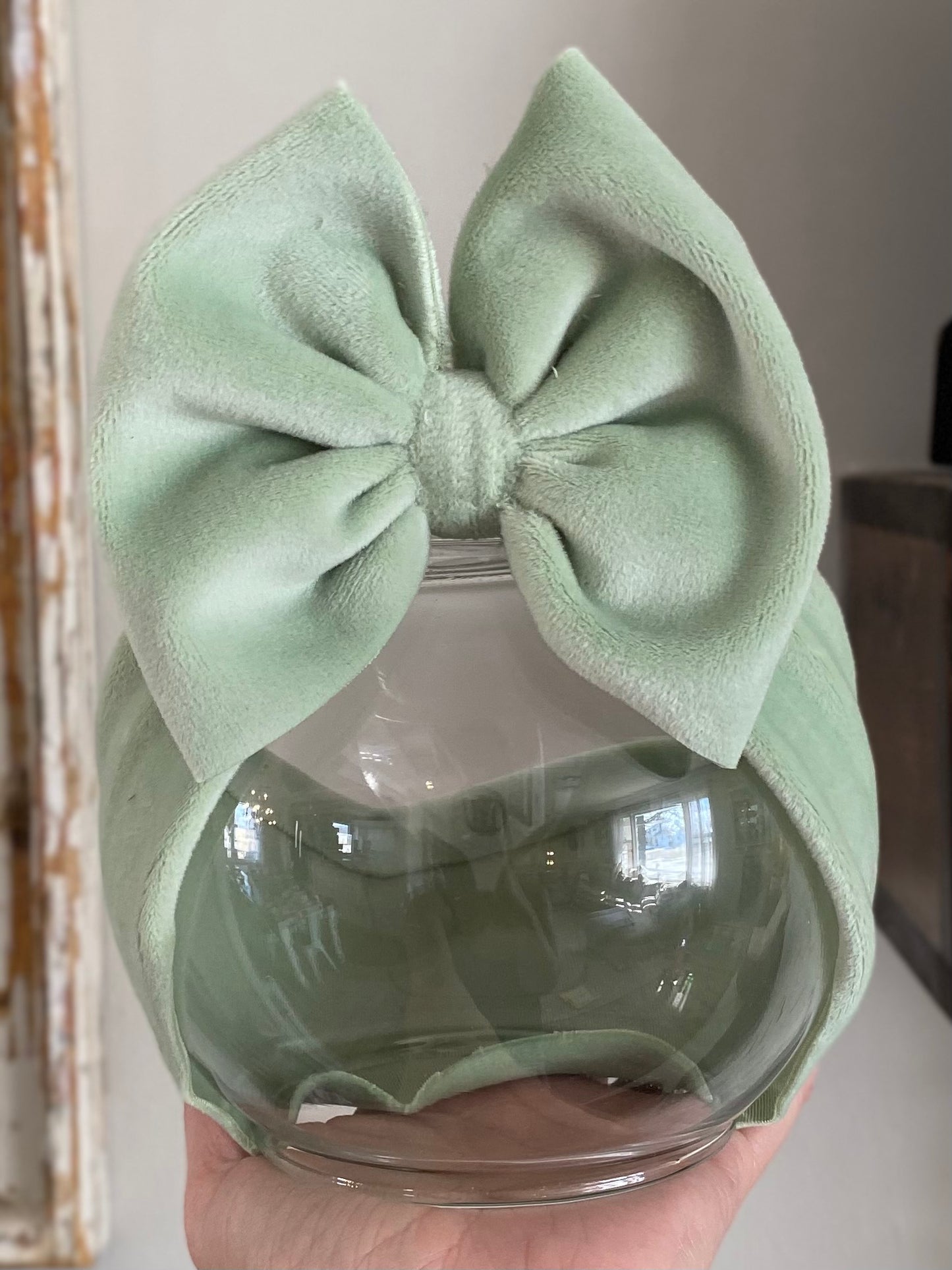Sage Plushy Velvet Wrap