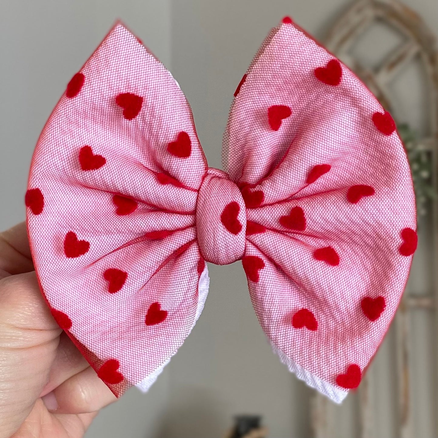 Heart Mesh Bow