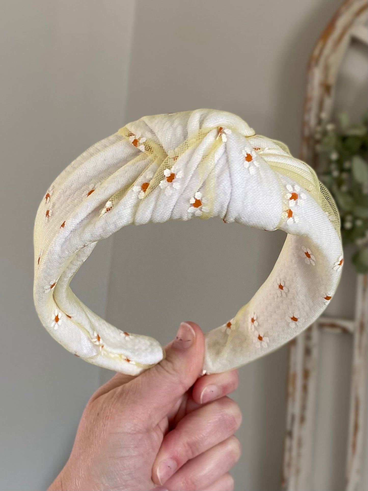 Daisy Mesh Knotted Headband (multiple color options)