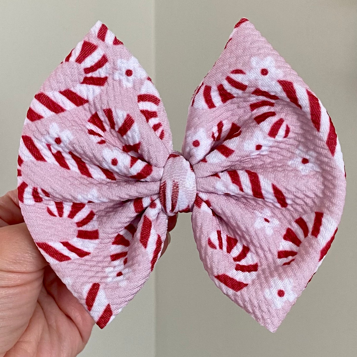 Floral Candy Canes Bow