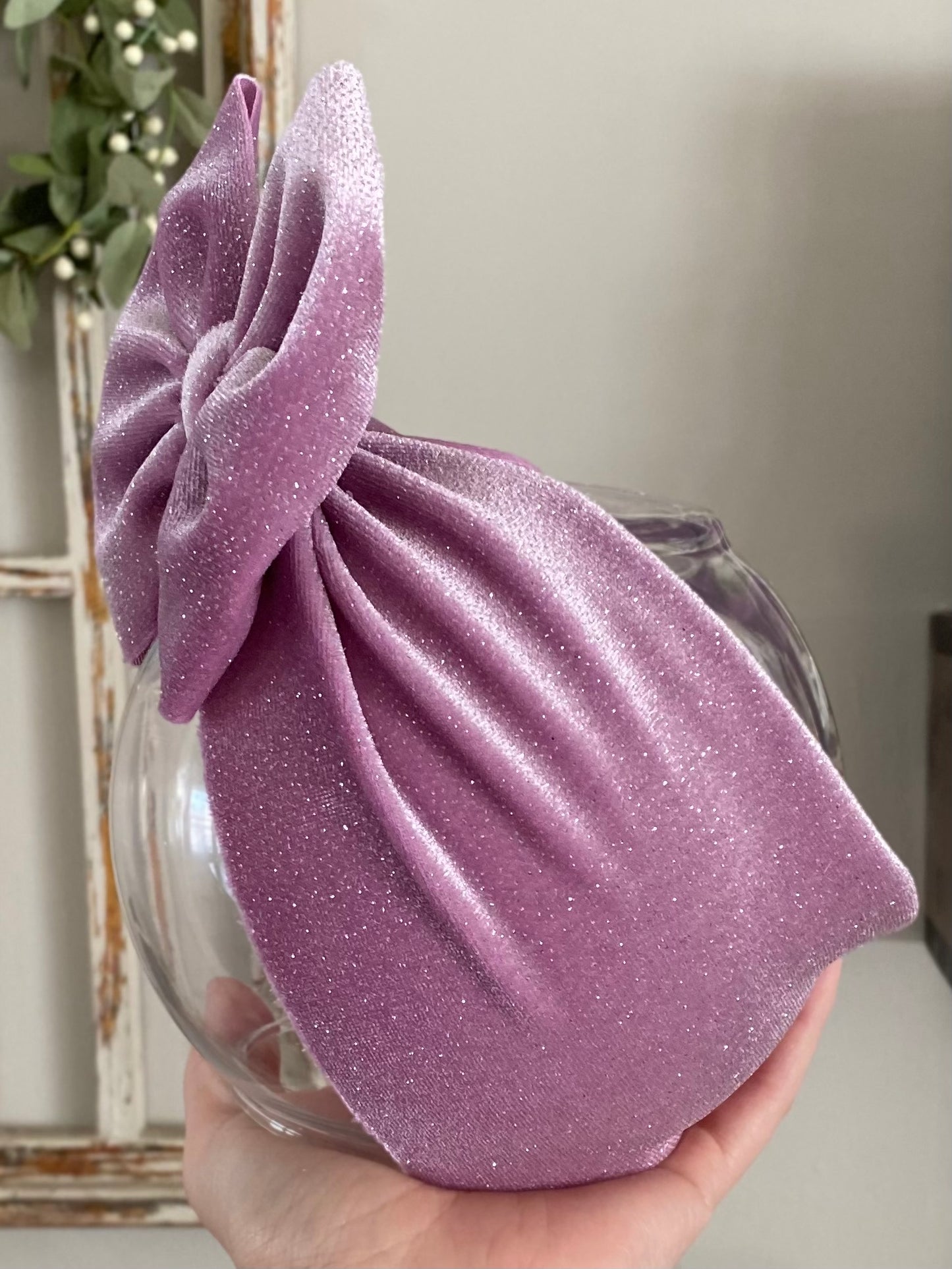 Purple Glitter Velvet Wrap