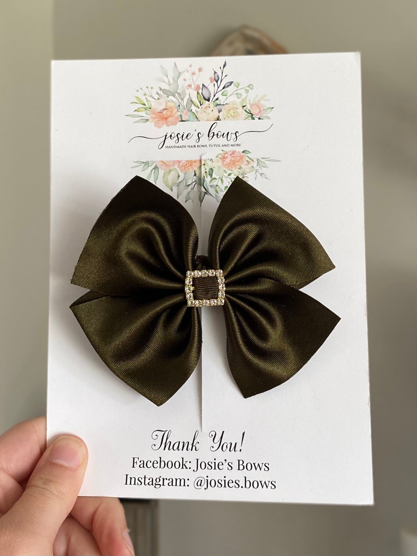 Embellished Satin Pinwheel Bow