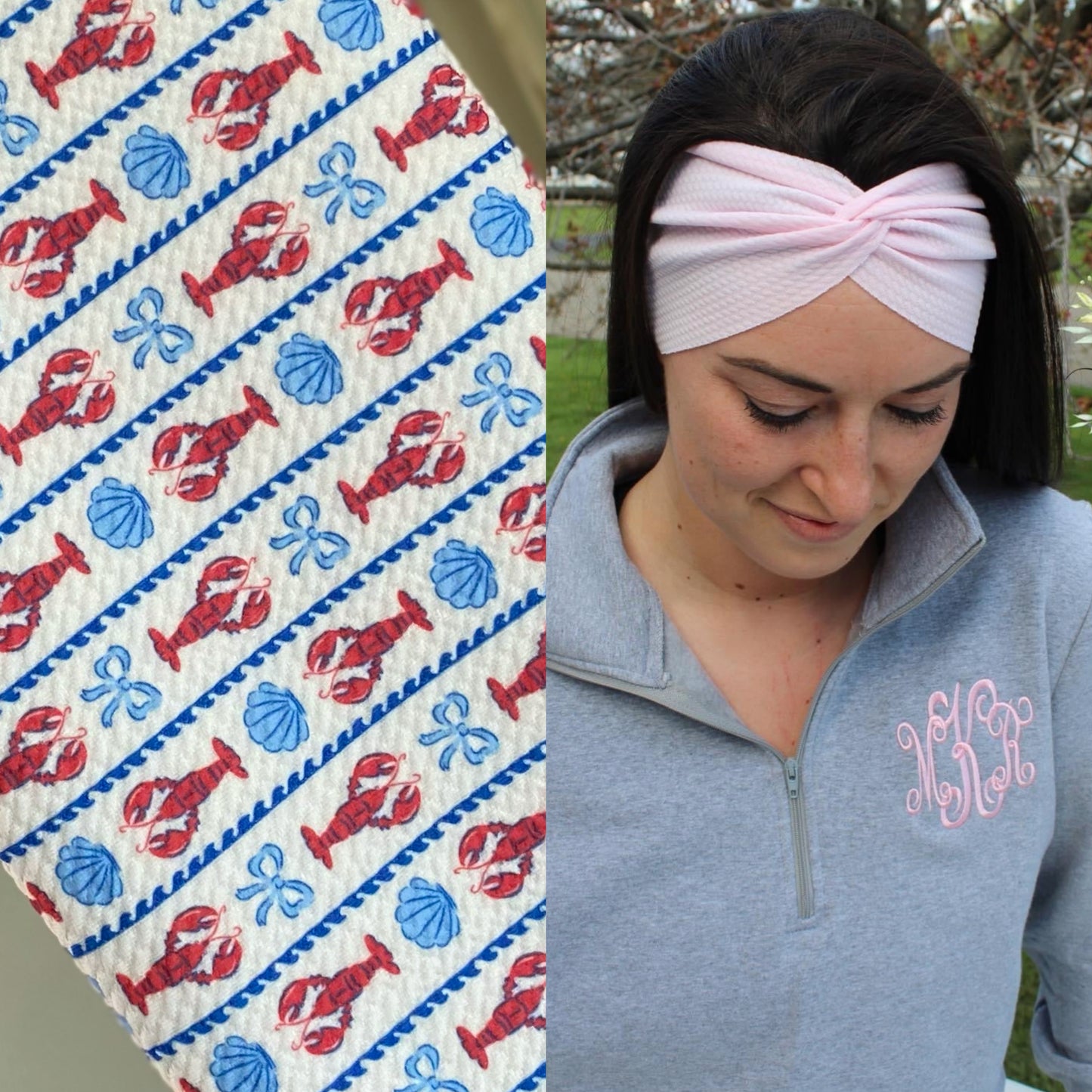 Americana Lobsters Adult Twist Headband