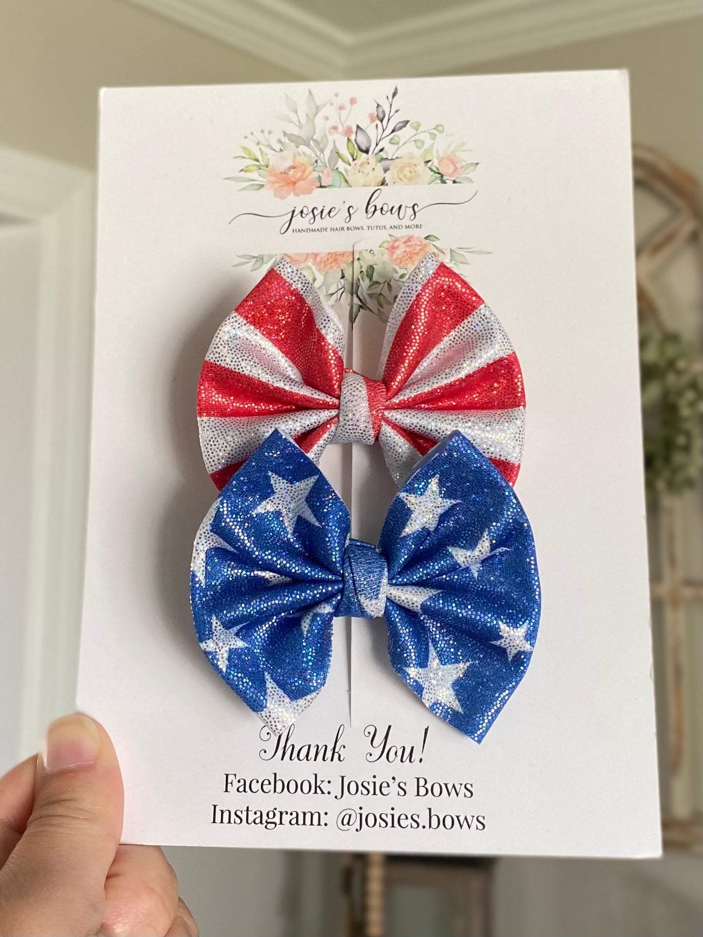 Holographic Stars and Stripes Piggie Set