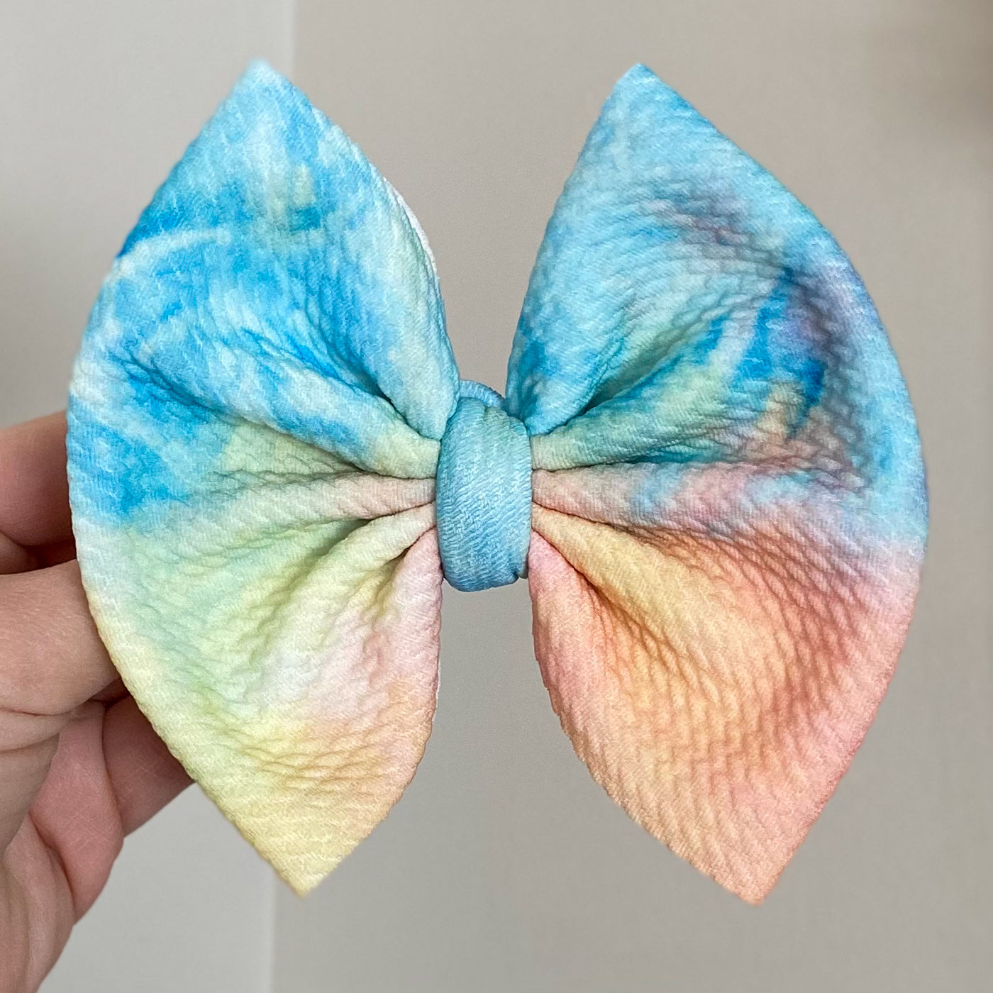 Rainbow Tie Dye Bow