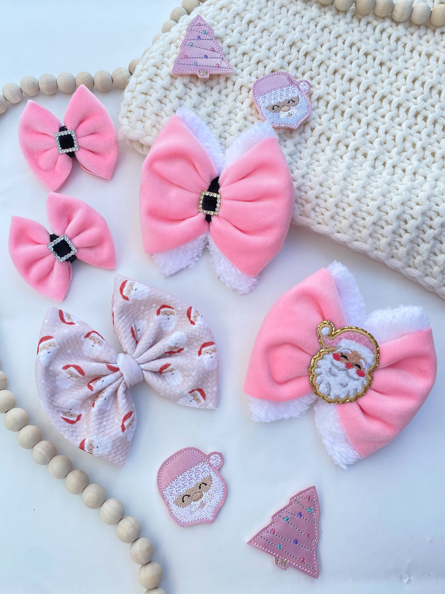 Pink Santa Buckle Bow