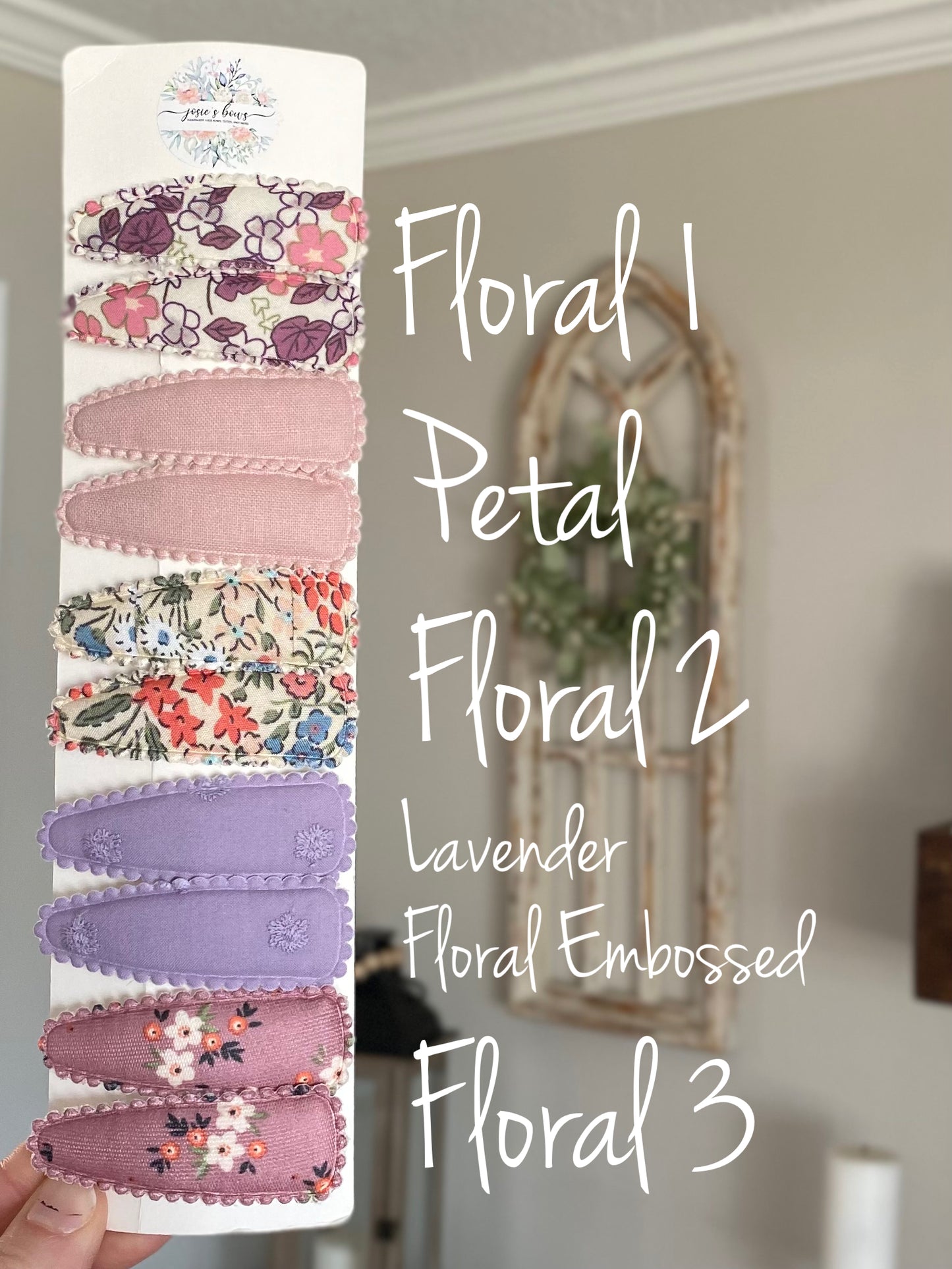Spring Fabric Snap Clip Set