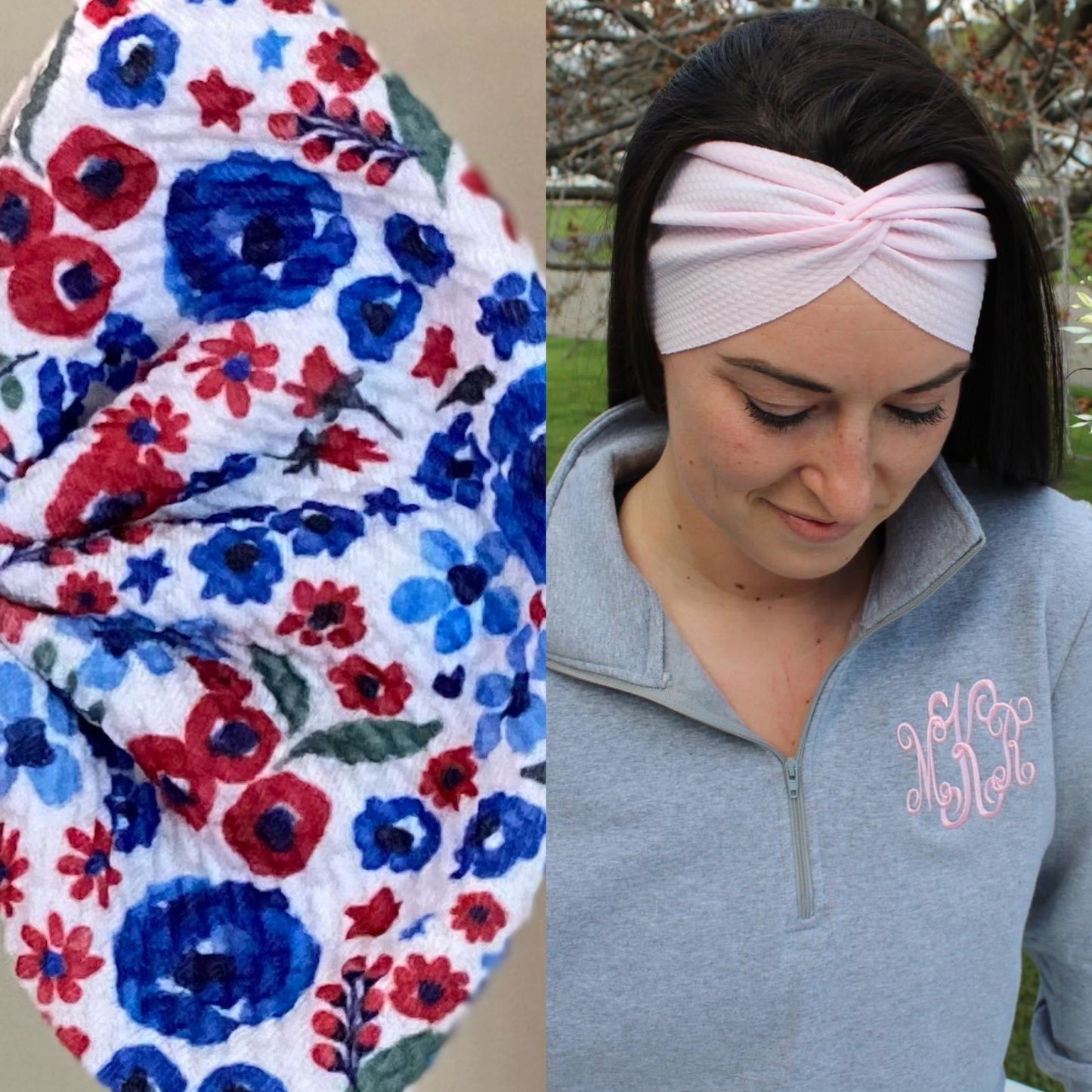 Freedom Floral Adult Twist Headband
