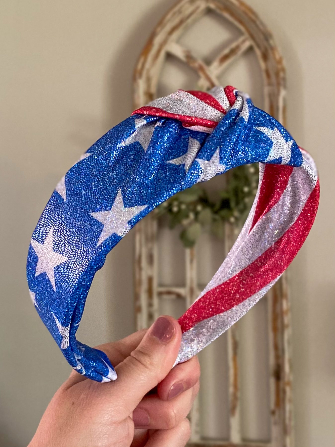 Holographic Stars and Stripes Knotted Headband