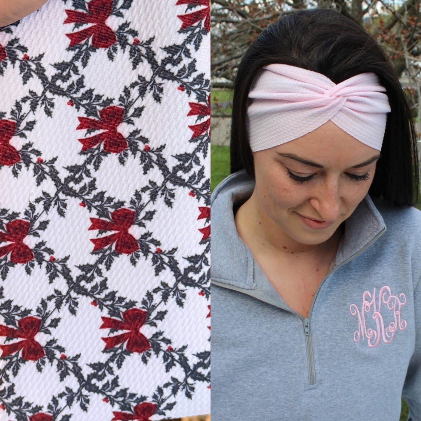 Boughs of Holly Adult Twist Headband