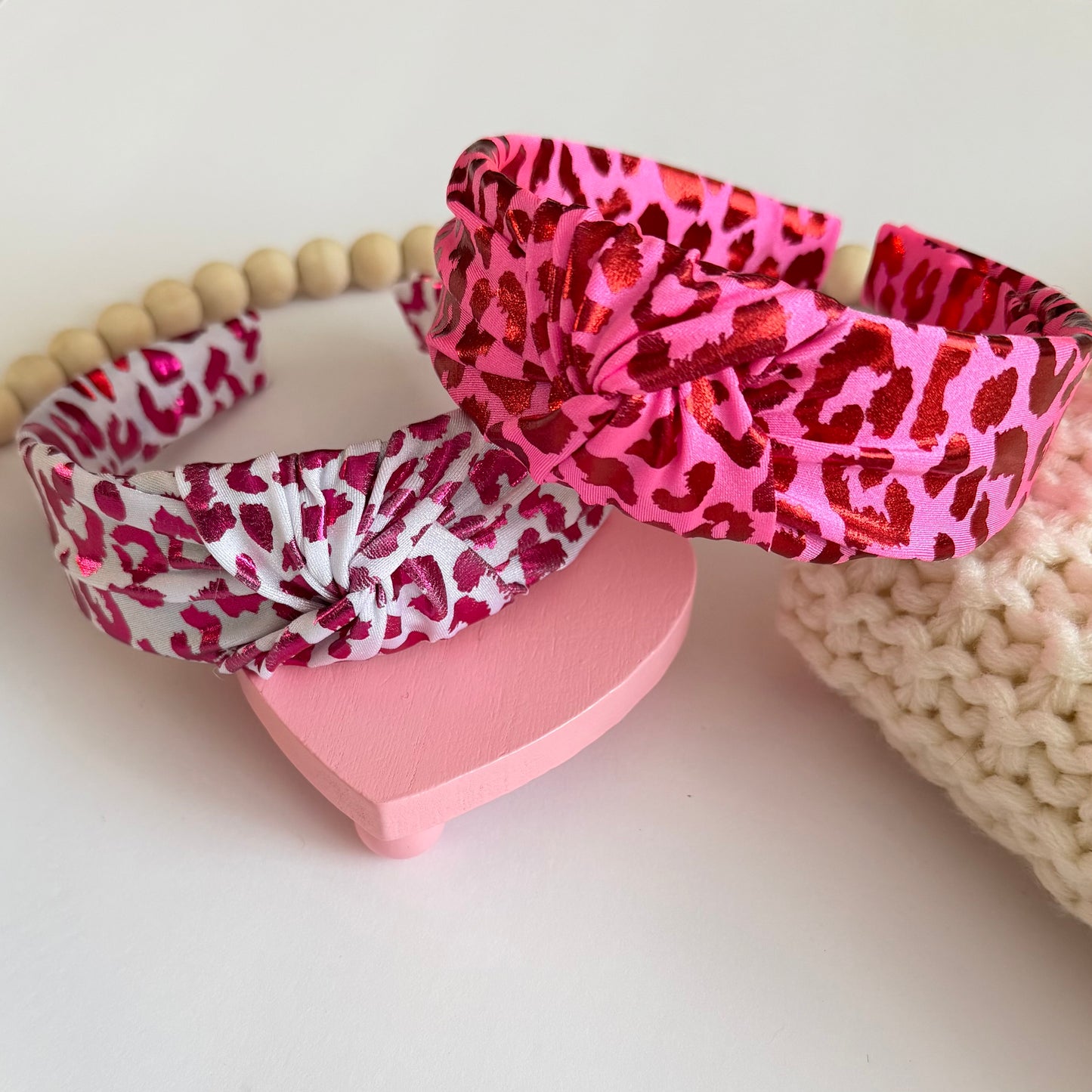 Holographic Leopard Knotted Headband