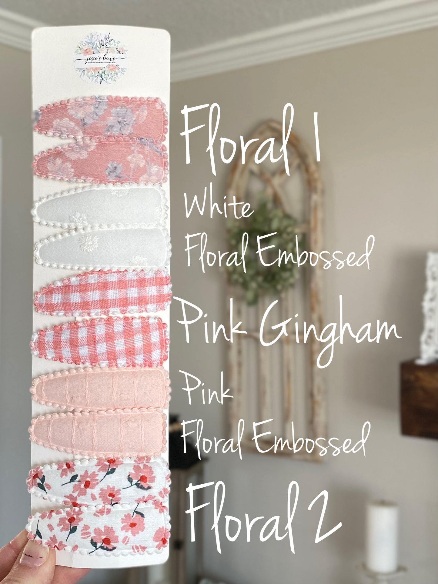 Spring Fabric Snap Clip Set