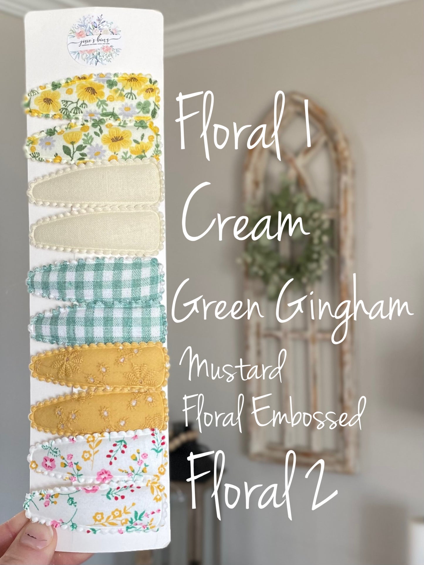 Spring Fabric Snap Clip Set