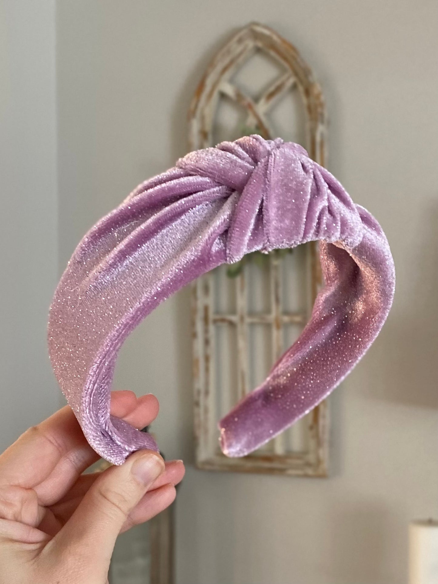 Glitter Velvet Knotted Headband