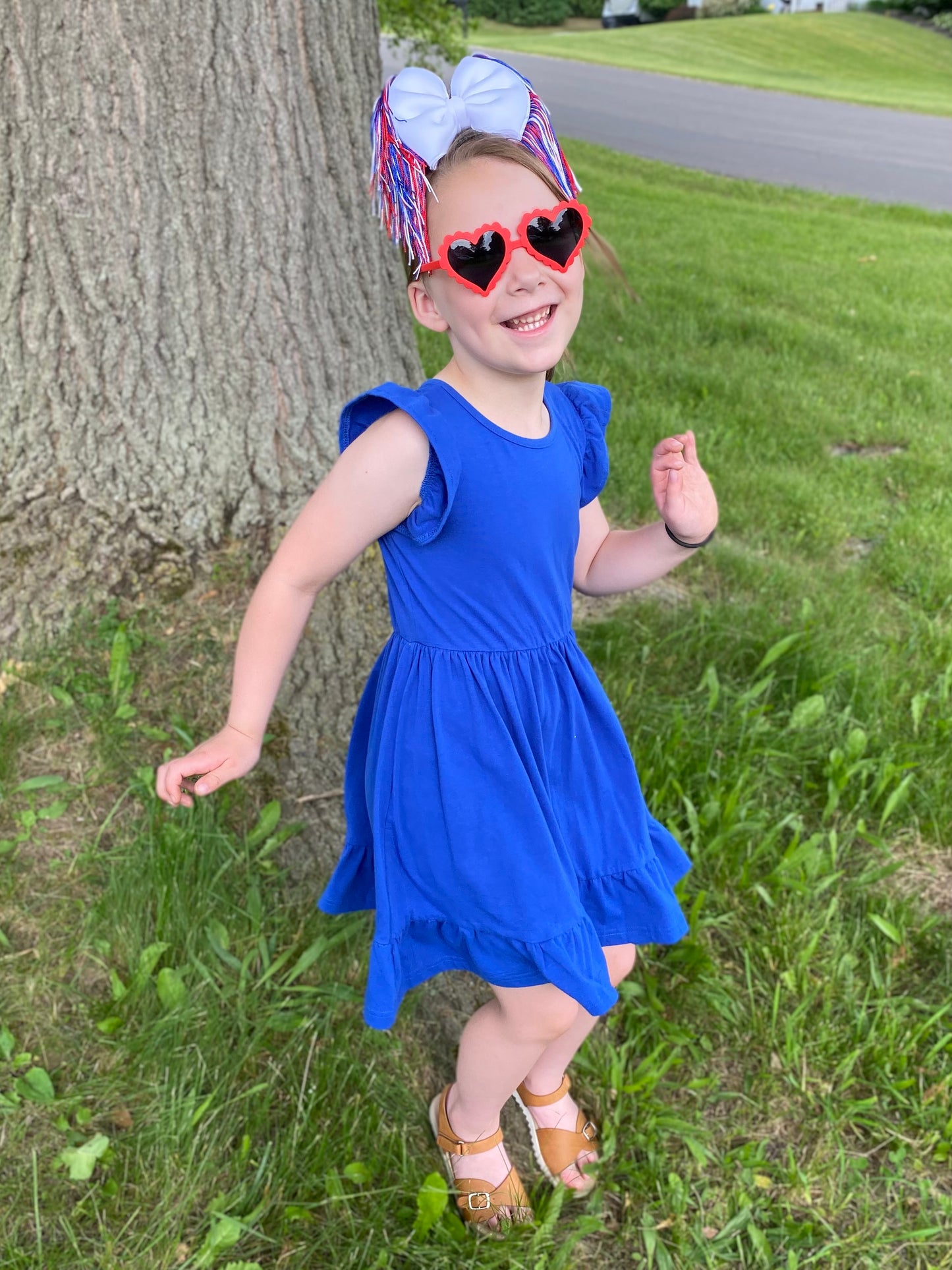 Patriotic Fringe Bow