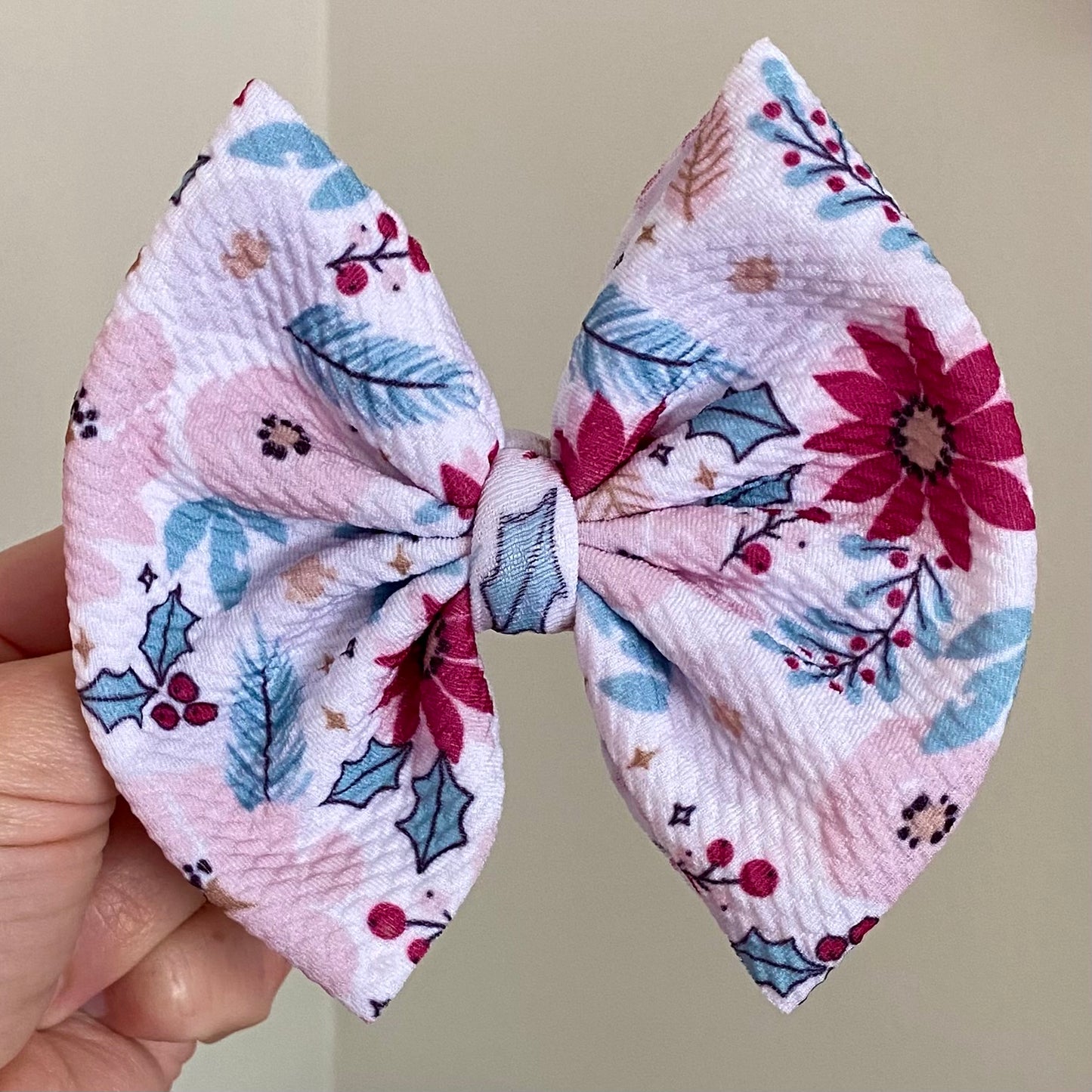 Perfectly Pink Poinsettias Bow