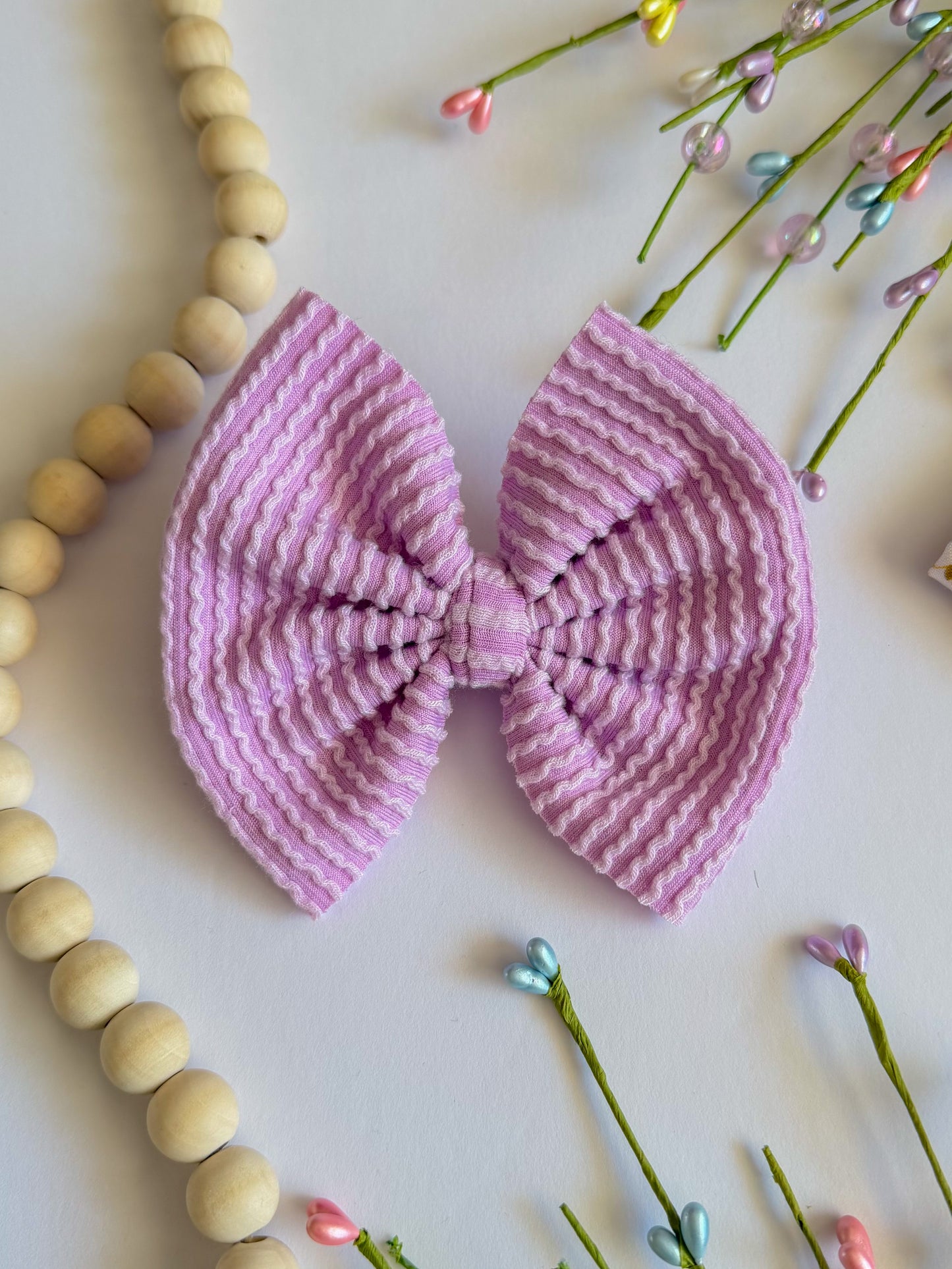 Lavender Waved Bow