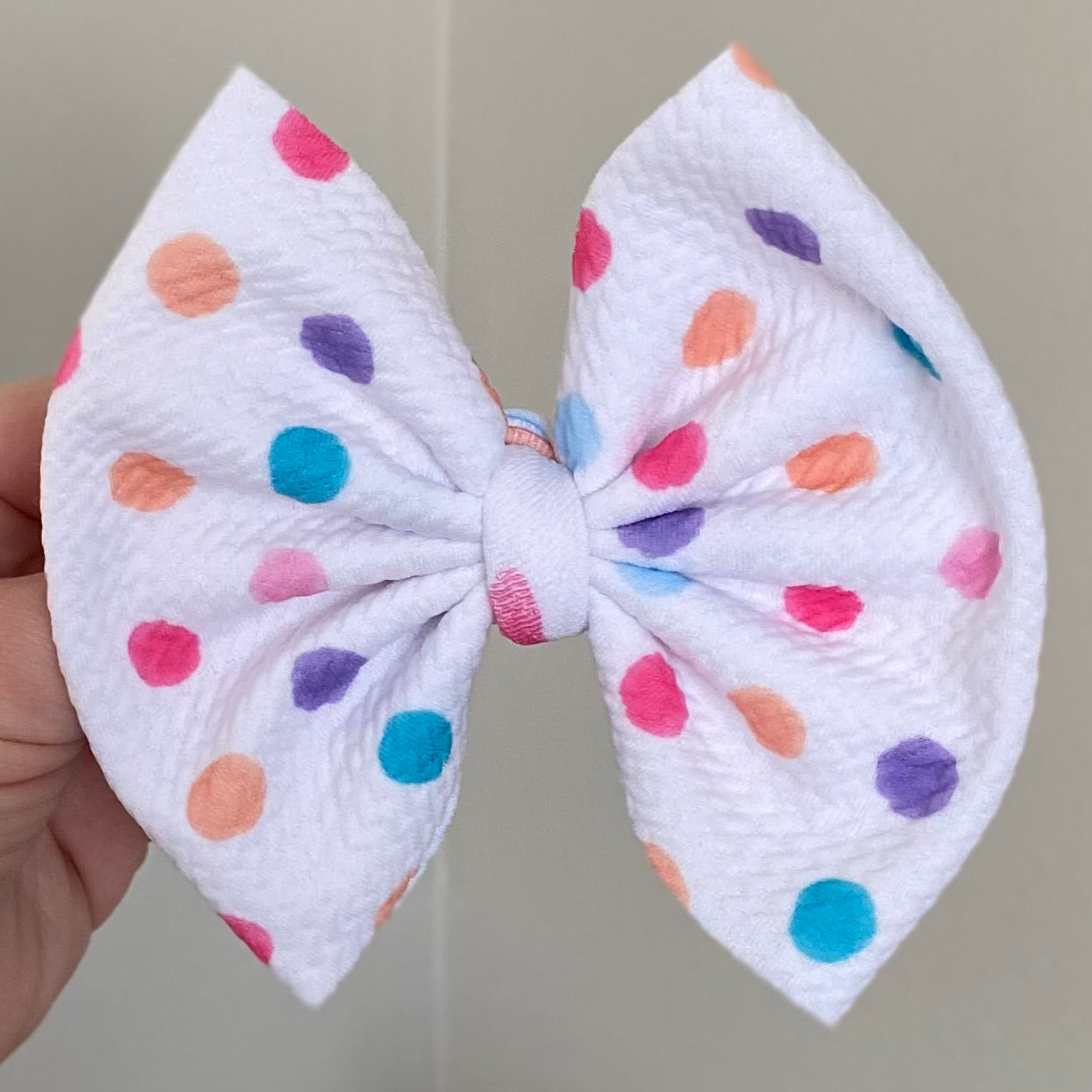 Watercolor Dots Bow