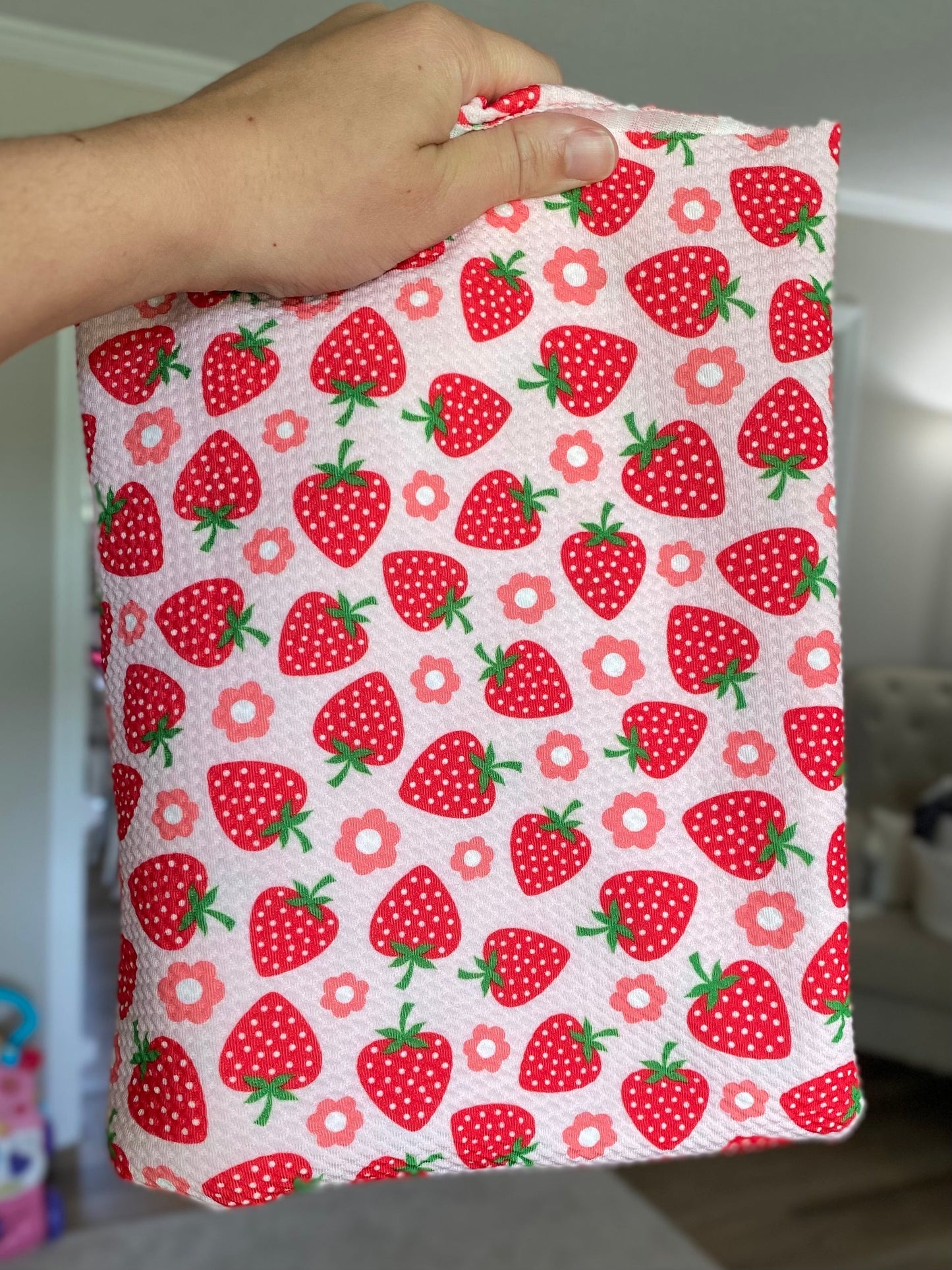 Floral Strawberry Adult Twist Headband