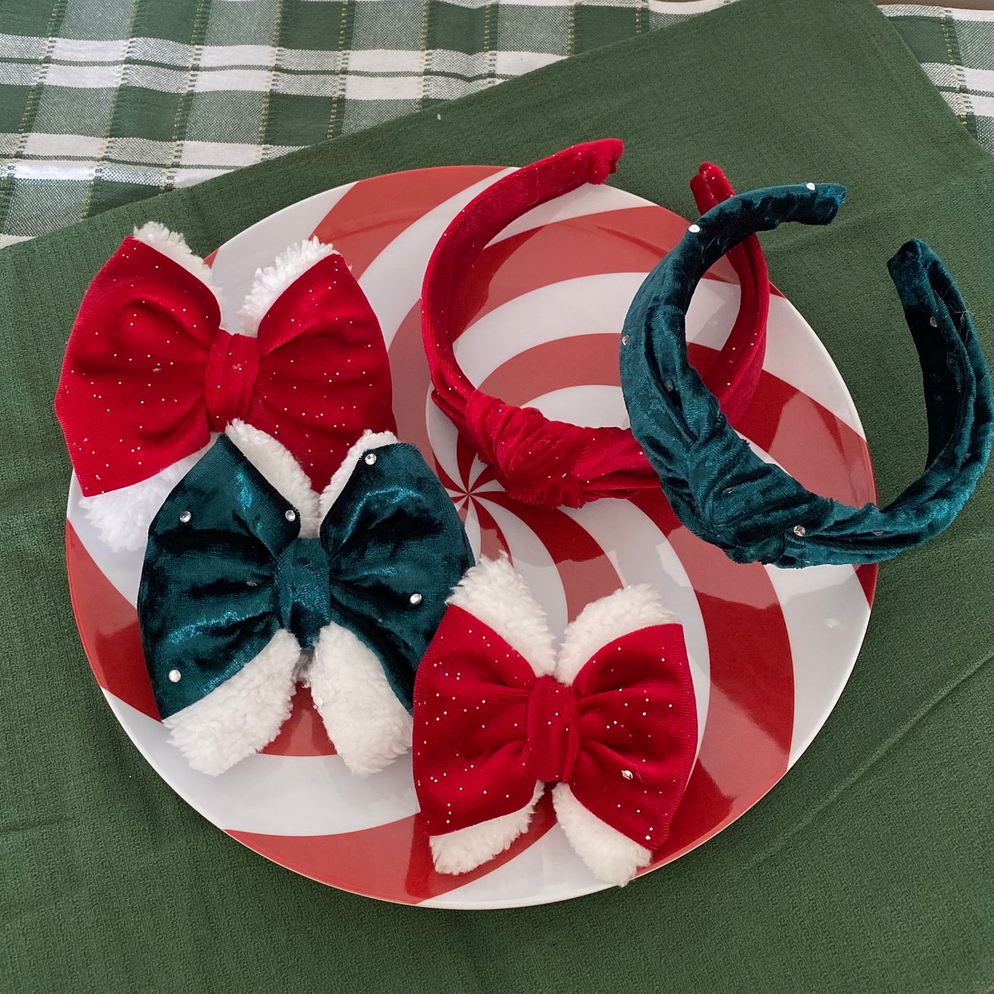 Velvet Shimmer Sherpa Bow