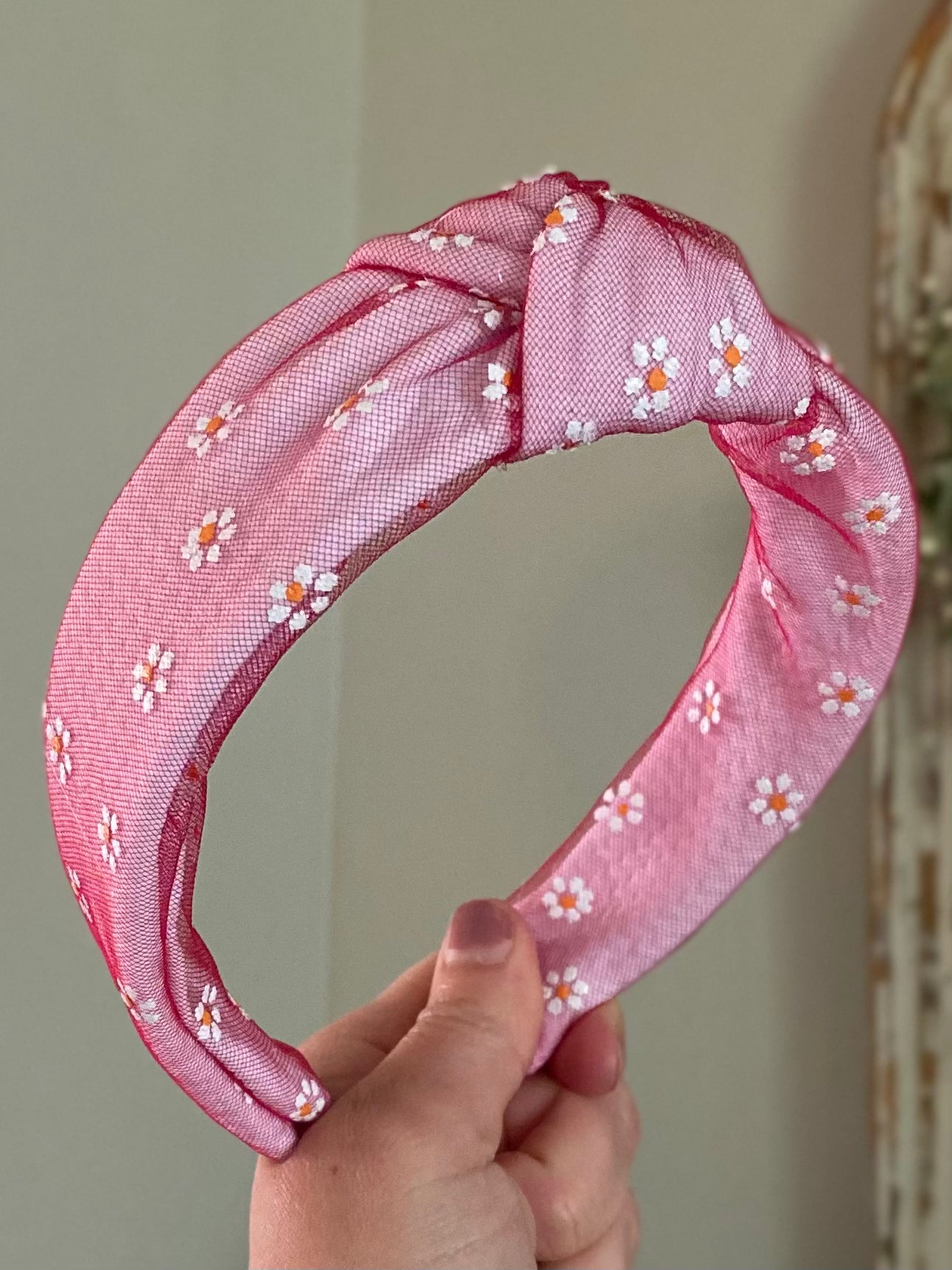 Daisy Mesh Knotted Headband (multiple color options)