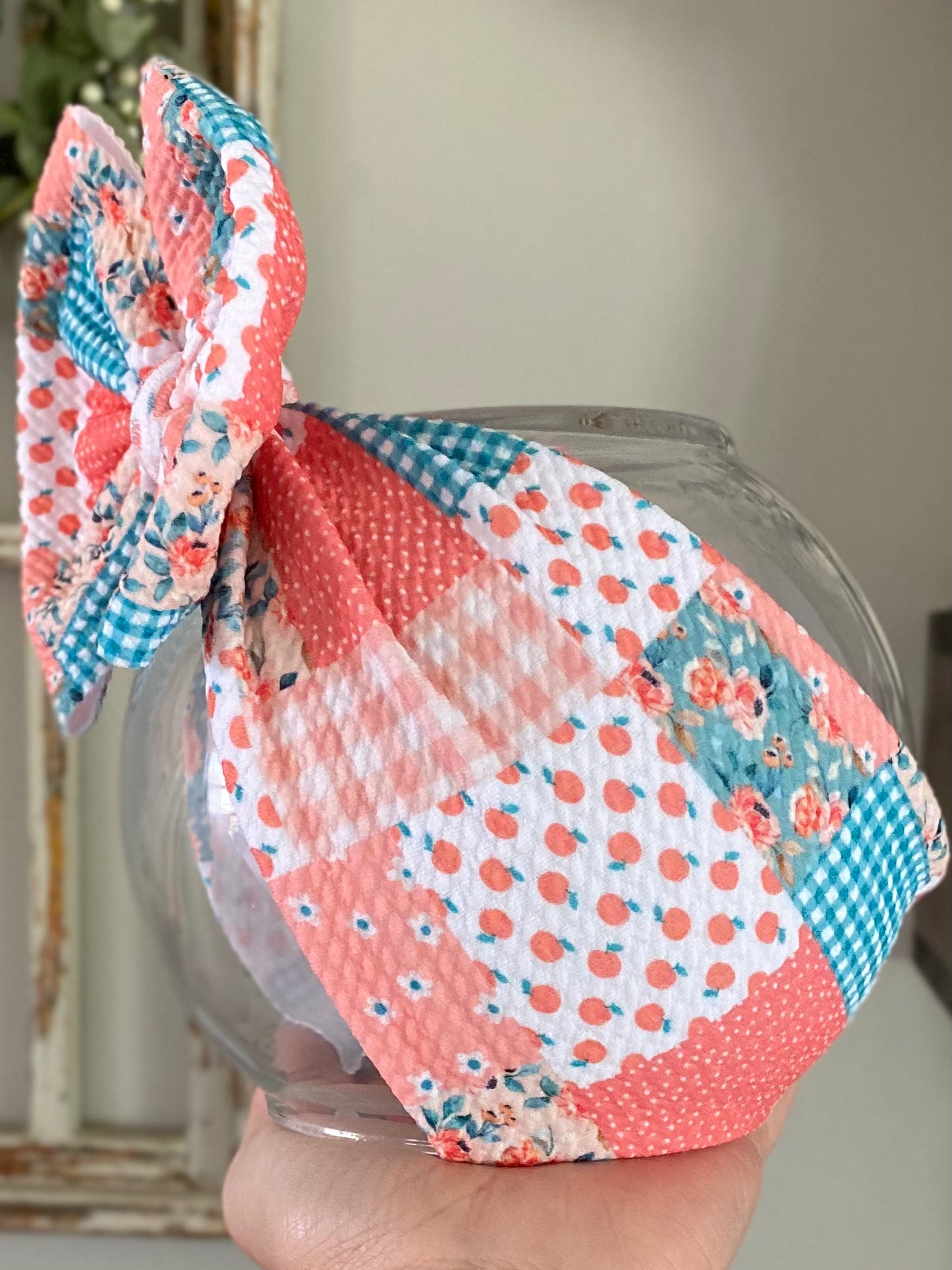 Peachy Patchwork Wrap