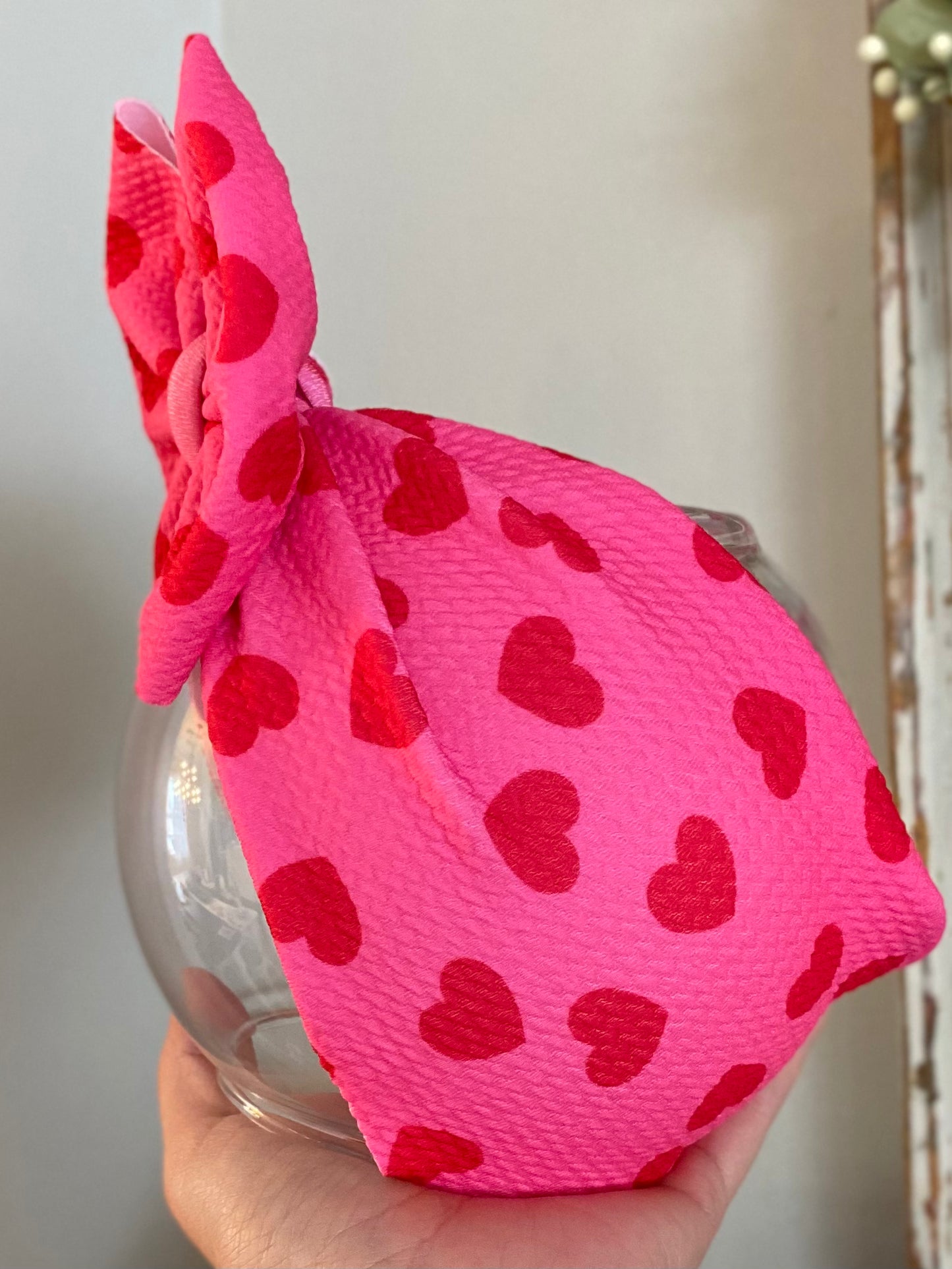 Red/Hot Pink Hearts Wrap