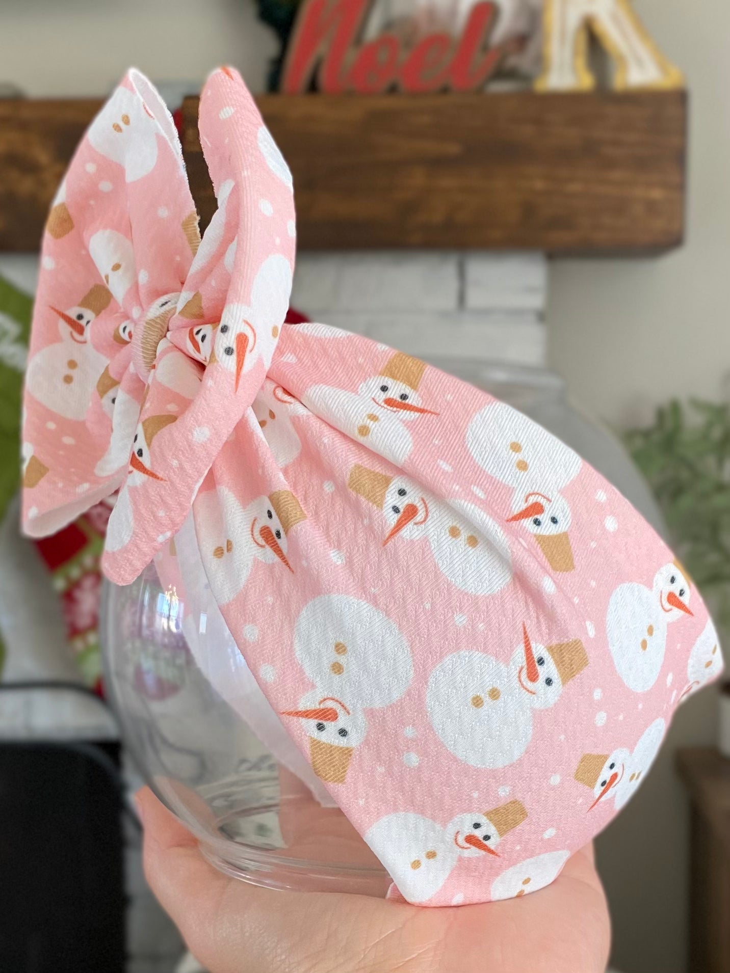 Pink Snowmen Wrap