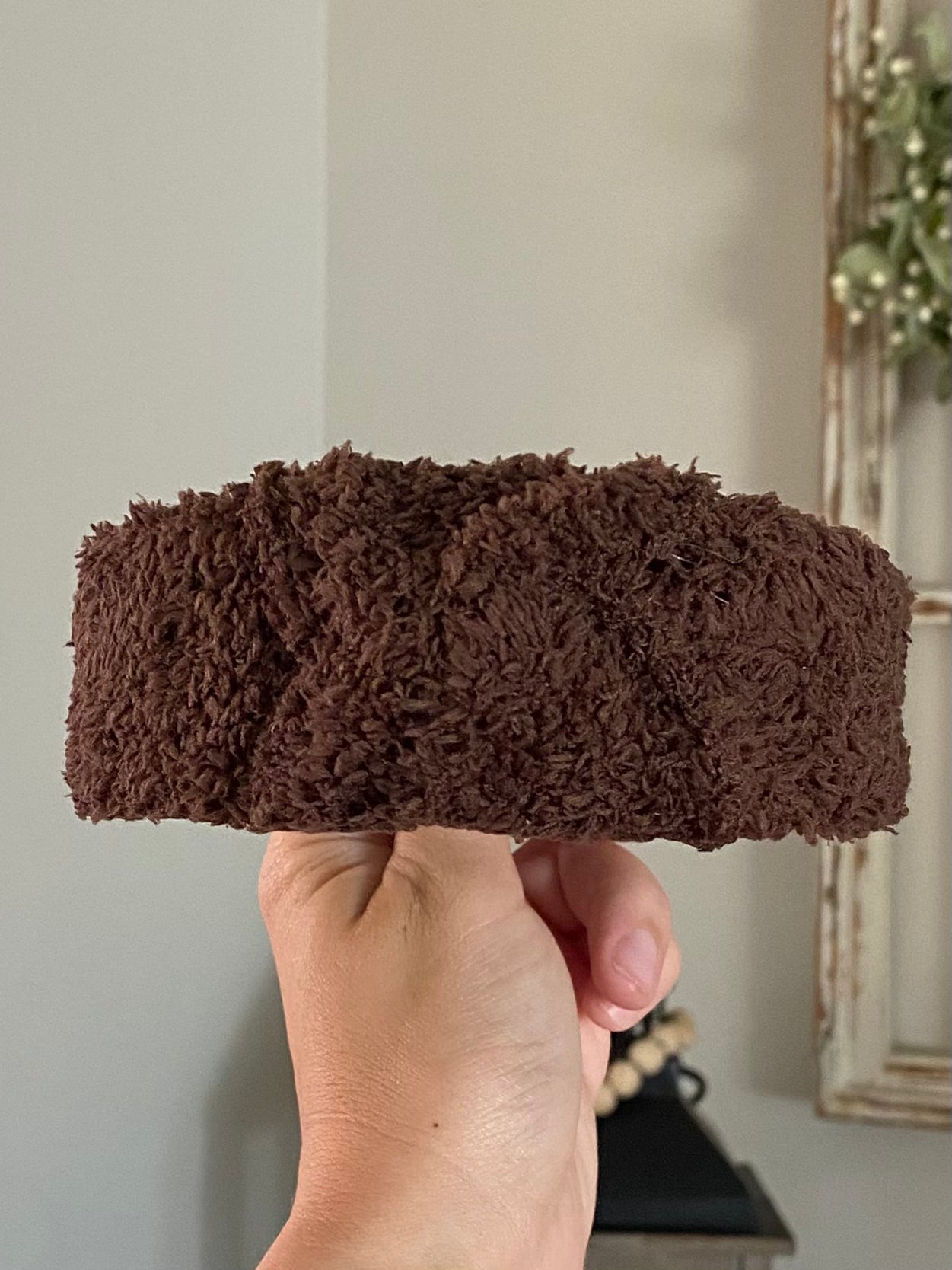 Brown Cozy Sherpa Knotted Headband