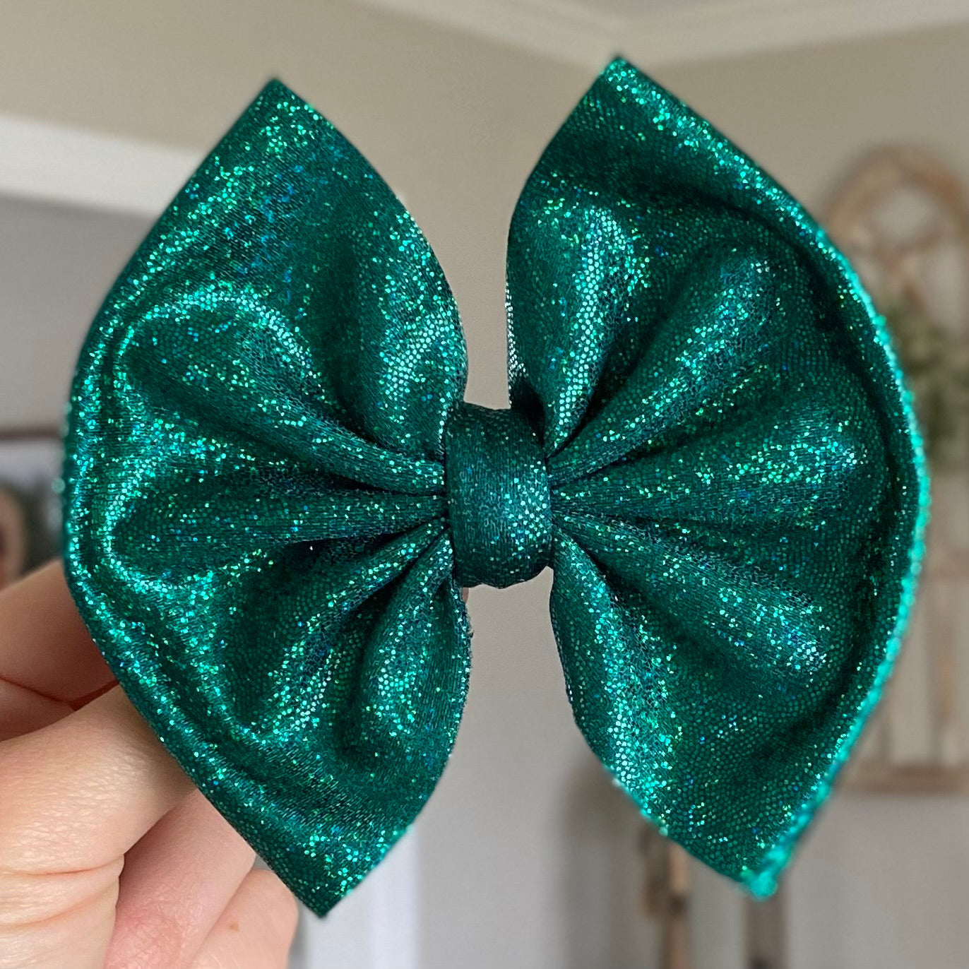 Holographic Original/Medium Bows (rainbow, light gold, emerald)