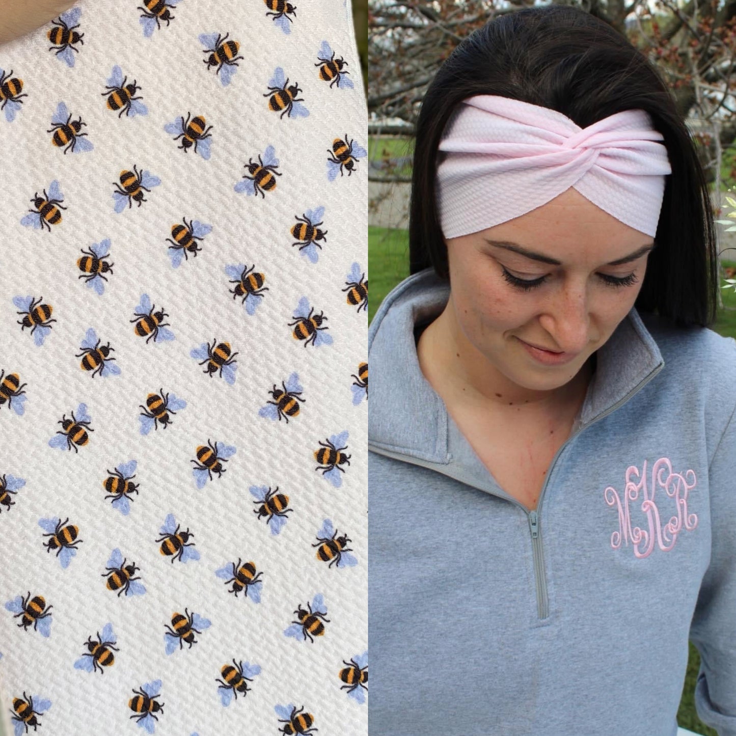 Honey Bee Adult Twist Headband
