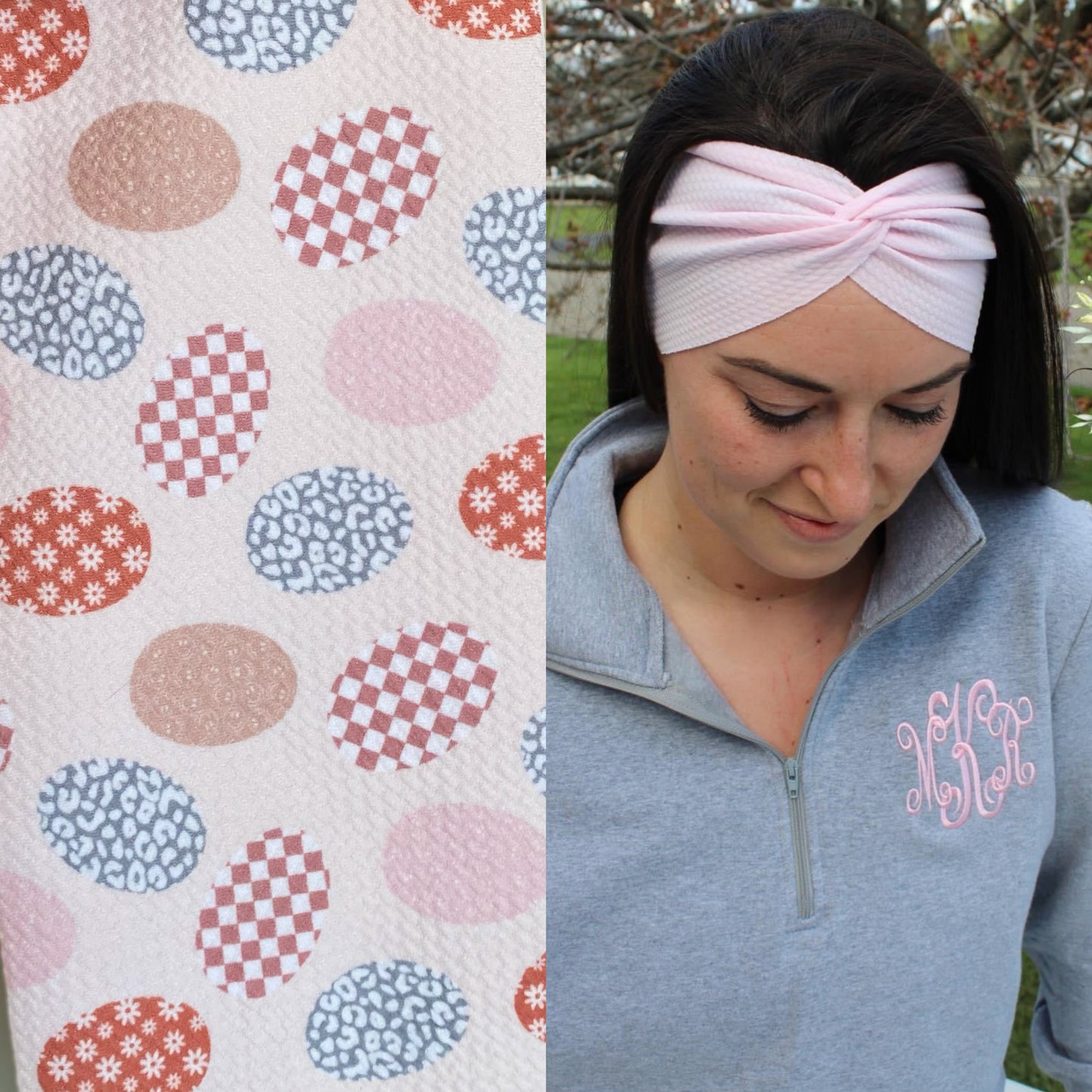 Preppy Patterned Eggs Adult Twist Headband