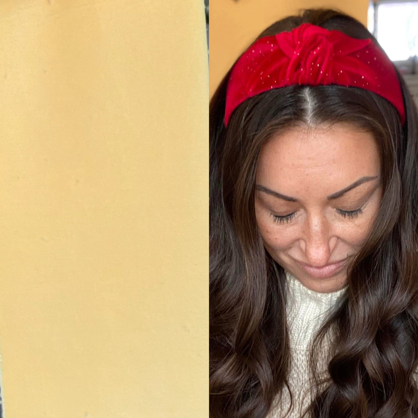 Daffodil Plushy Velvet Knotted Headband