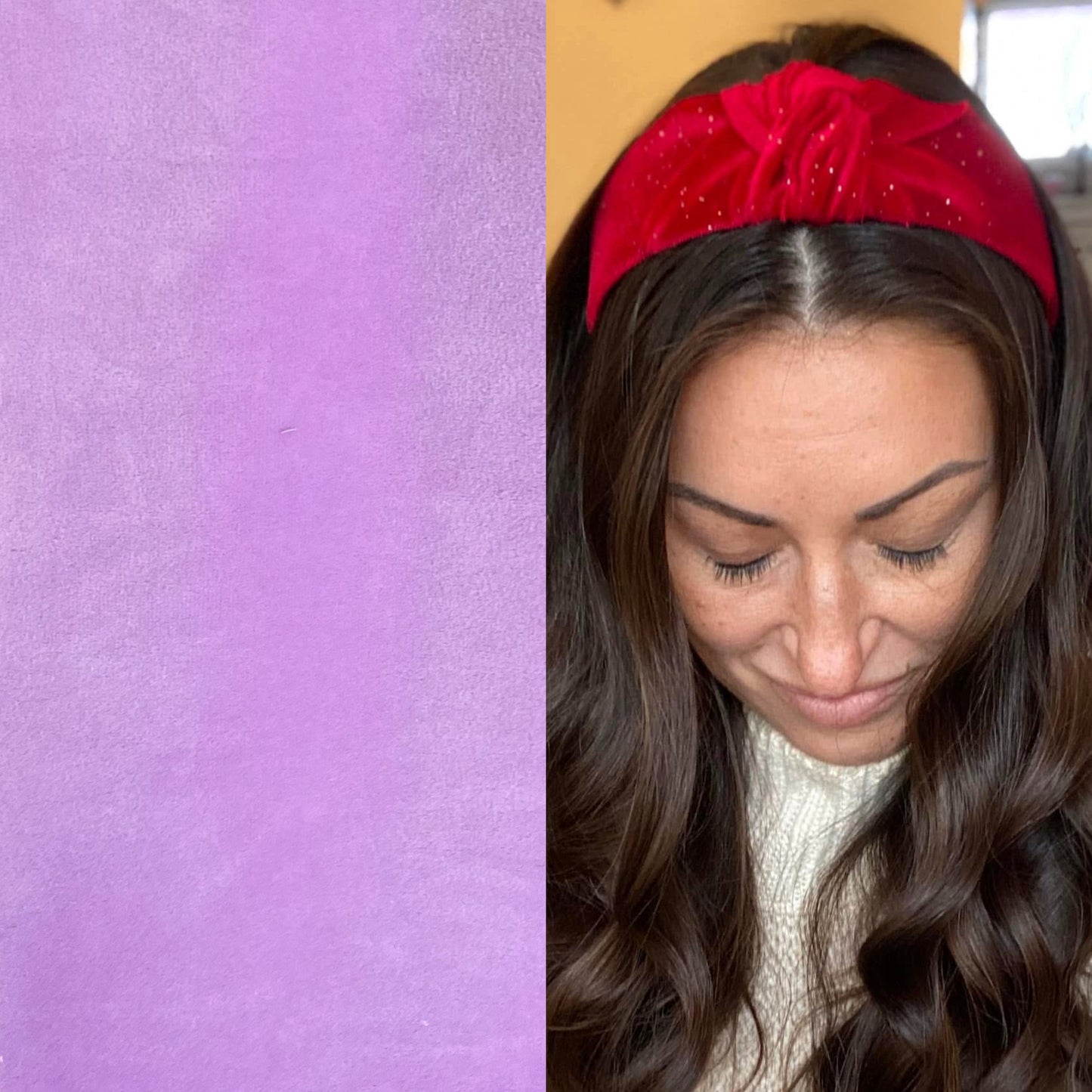 Orchid Plushy Velvet Knotted Headband