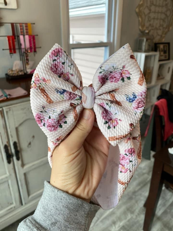 Floral Crosses Bow